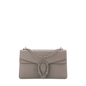 GUCCI - Sac à épaule Dionysus Gucci en cuir grainé gris