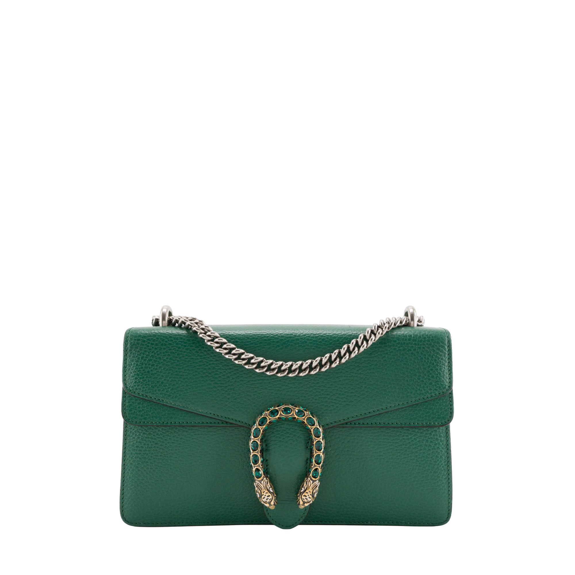 GUCCI - Sac à épaule Dionysus Gucci en cuir grainé vert émeraude