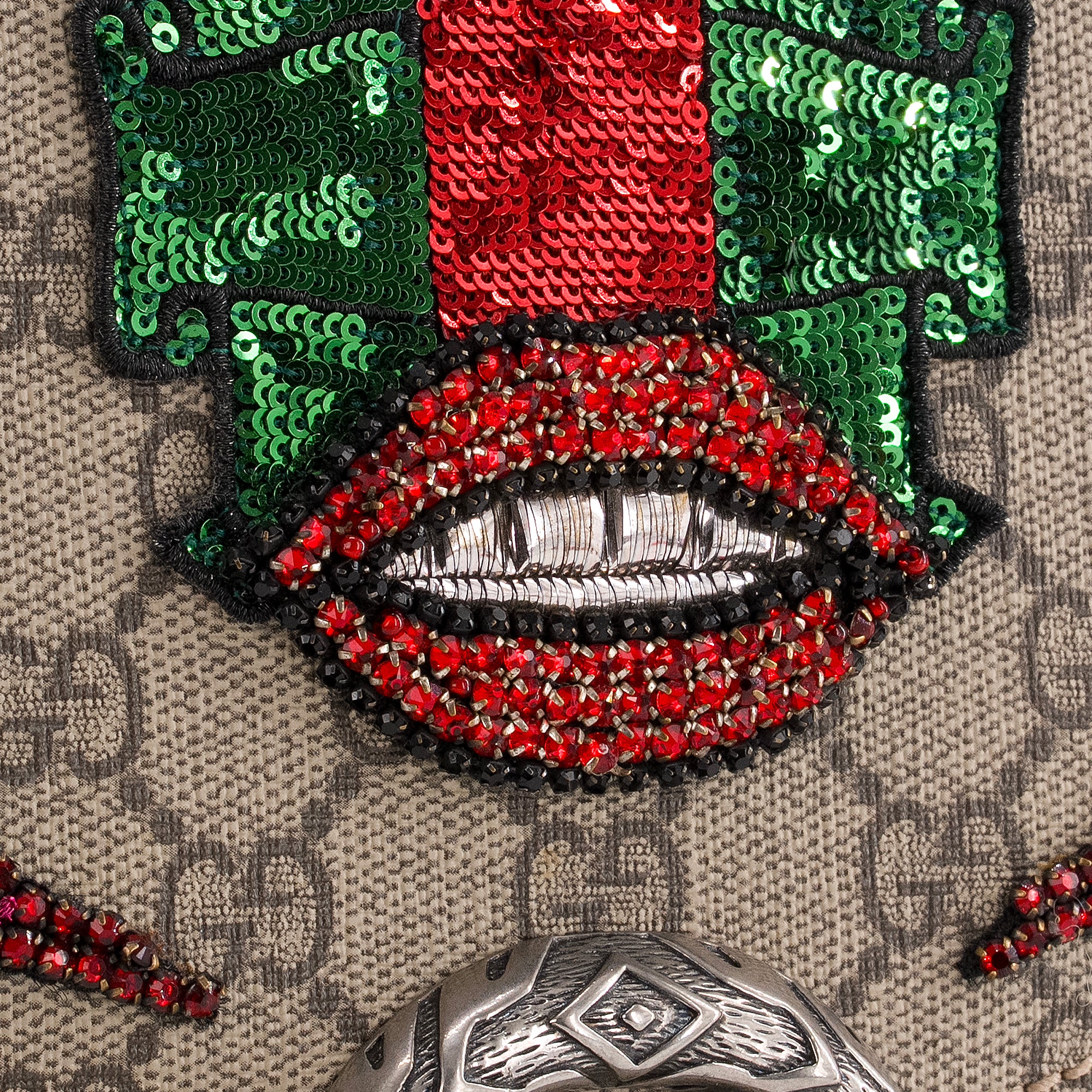 GUCCI - Sac à épaule Dionysus Gucci en toile enduite et strass édition limitée