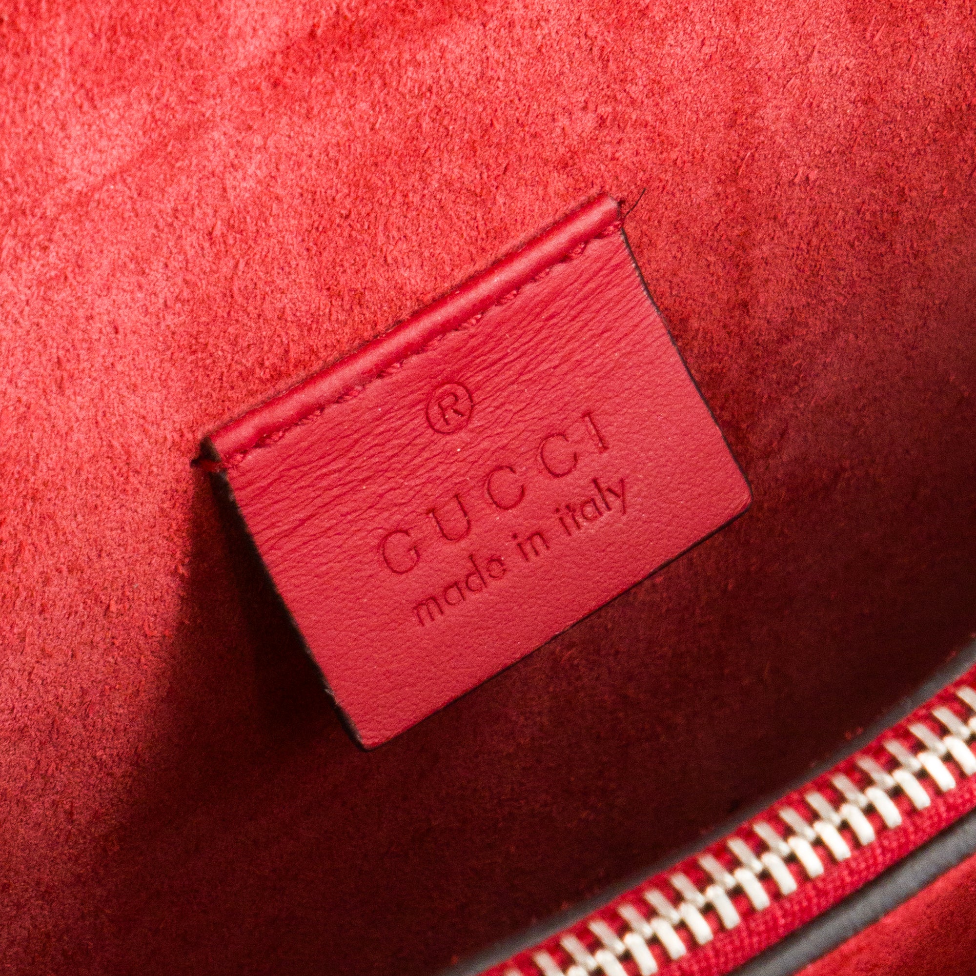 GUCCI - Sac à épaule Dionysus MM Gucci en toile enduite monogrammée et daim rouge