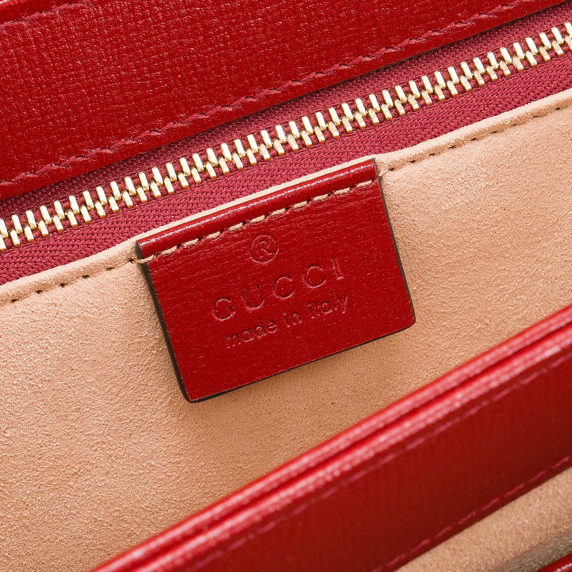 GUCCI - Sac à épaule Horsebit 1955 Gucci en toile enduite et cuir rouge