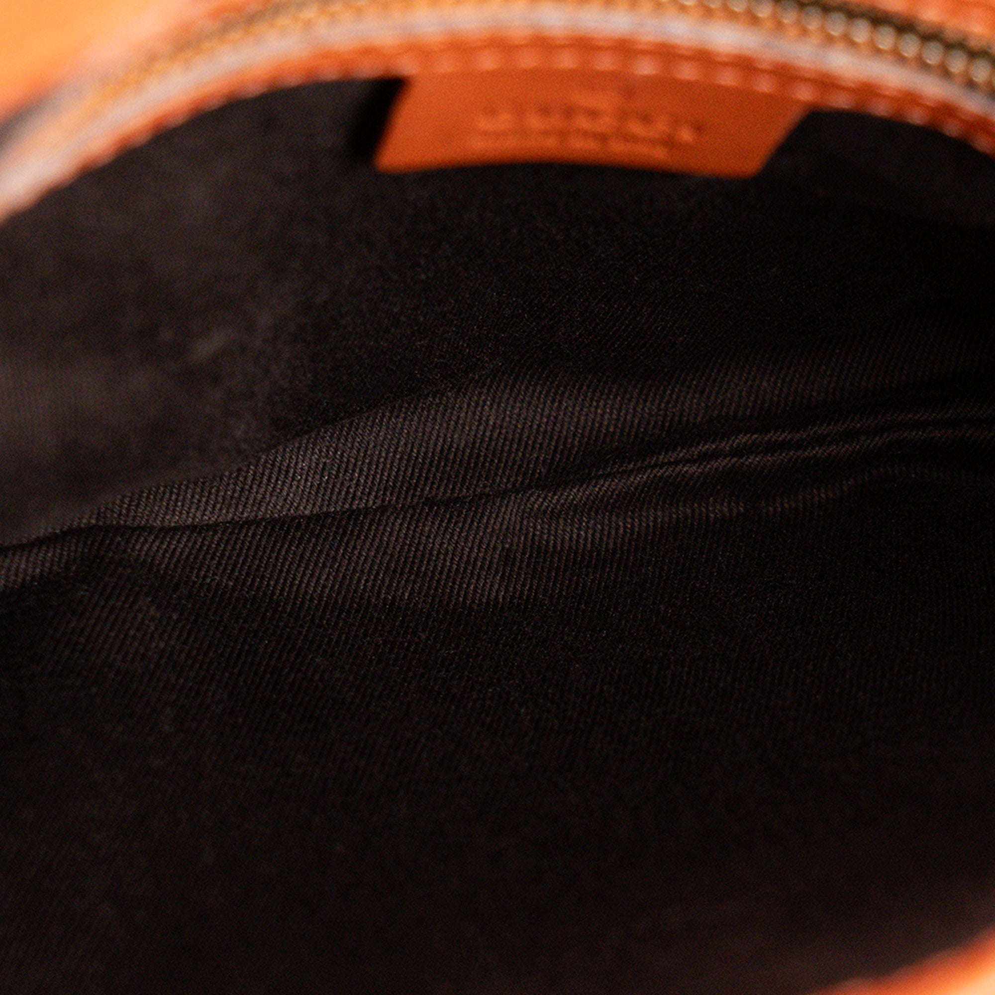 GUCCI - Sac à épaule Jackie Gucci en toile monogrammée marron et daim orange vintage