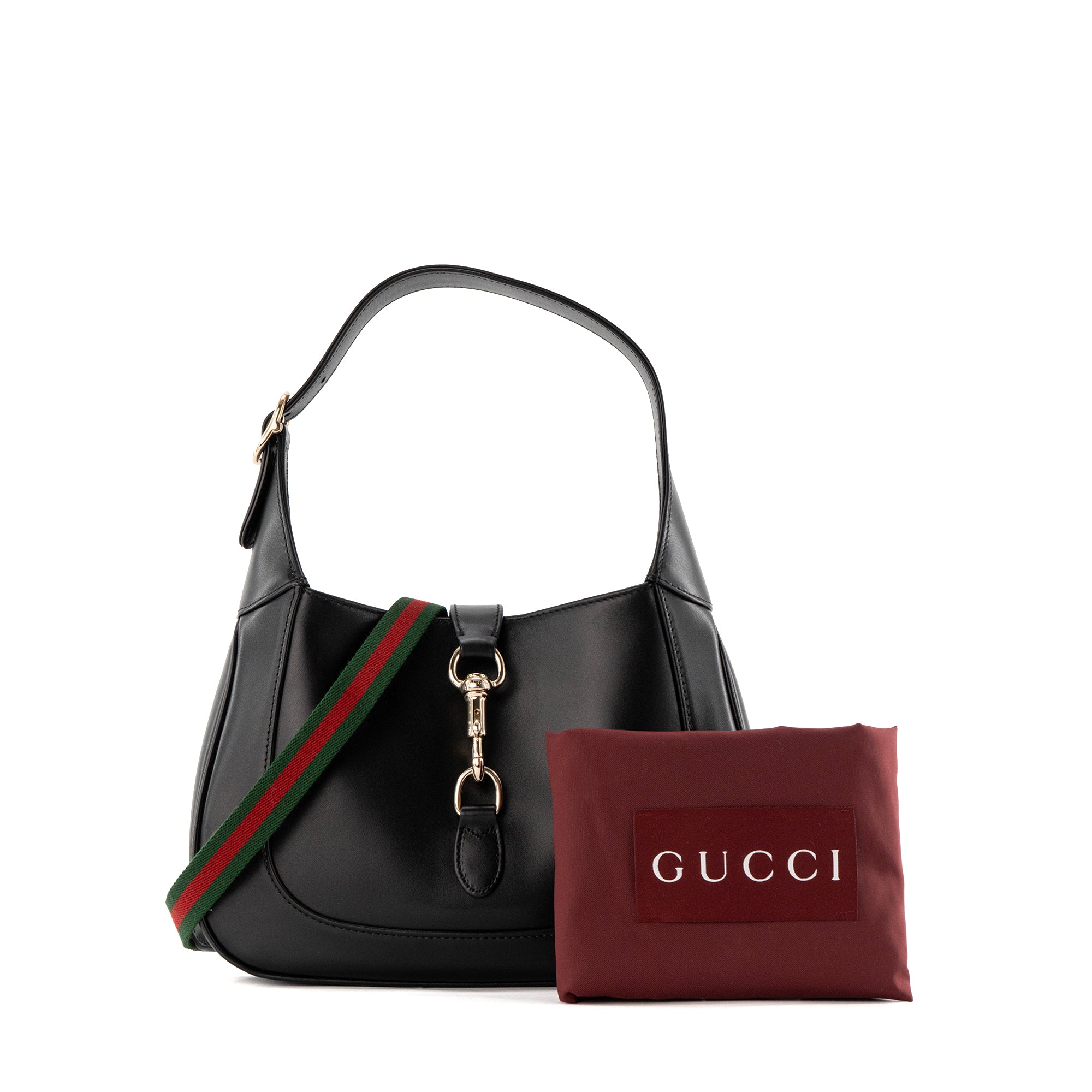 GUCCI - Sac à bandoulière Jackie 1961 Gucci en cuir lisse noir