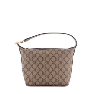 GUCCI - Sac à épaule Ophidia mini Gucci en toile monogrammée et cuir marron
