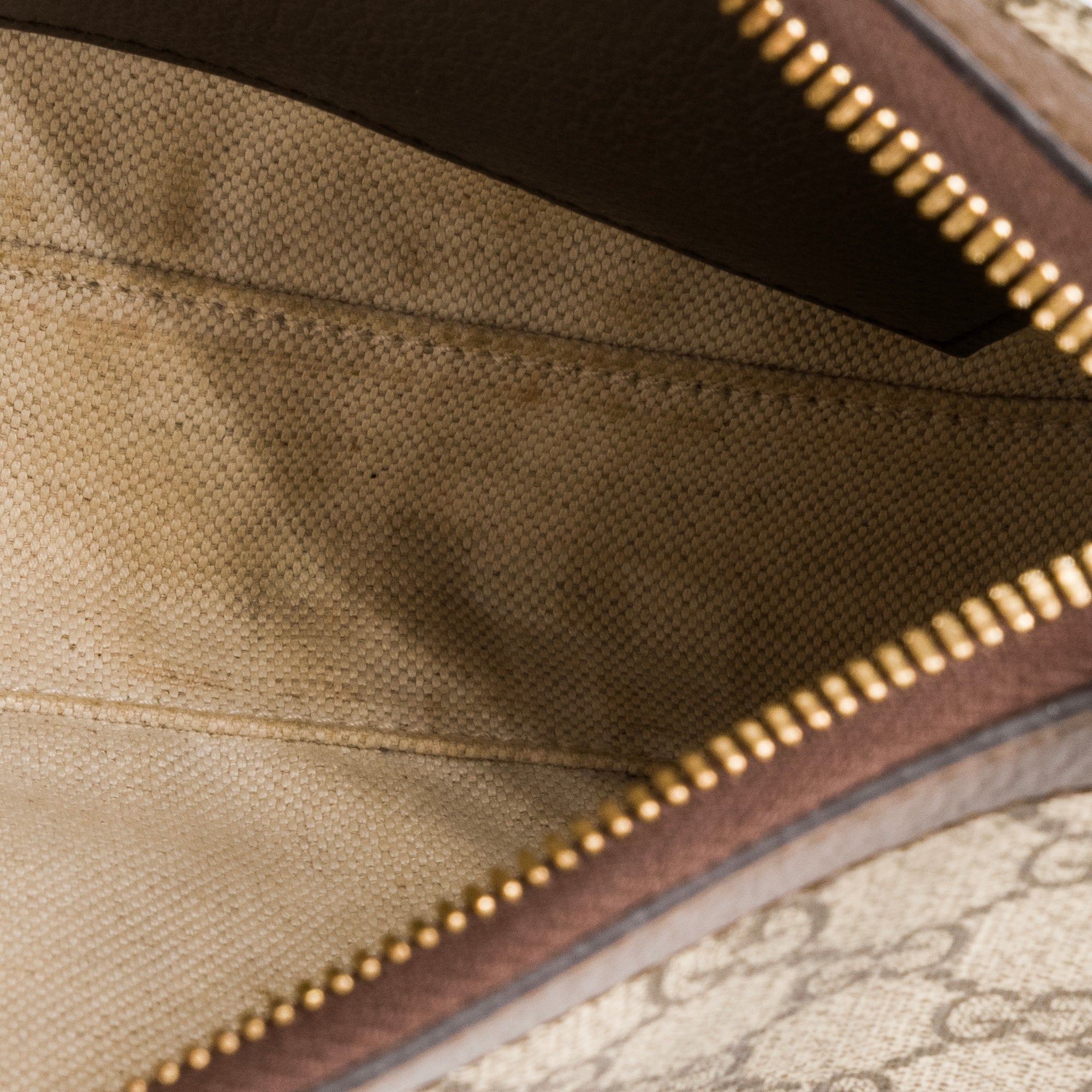 GUCCI - Sac à épaule Ophidia Shoulder small Gucci en toile enduite monogrammée et cuir marron