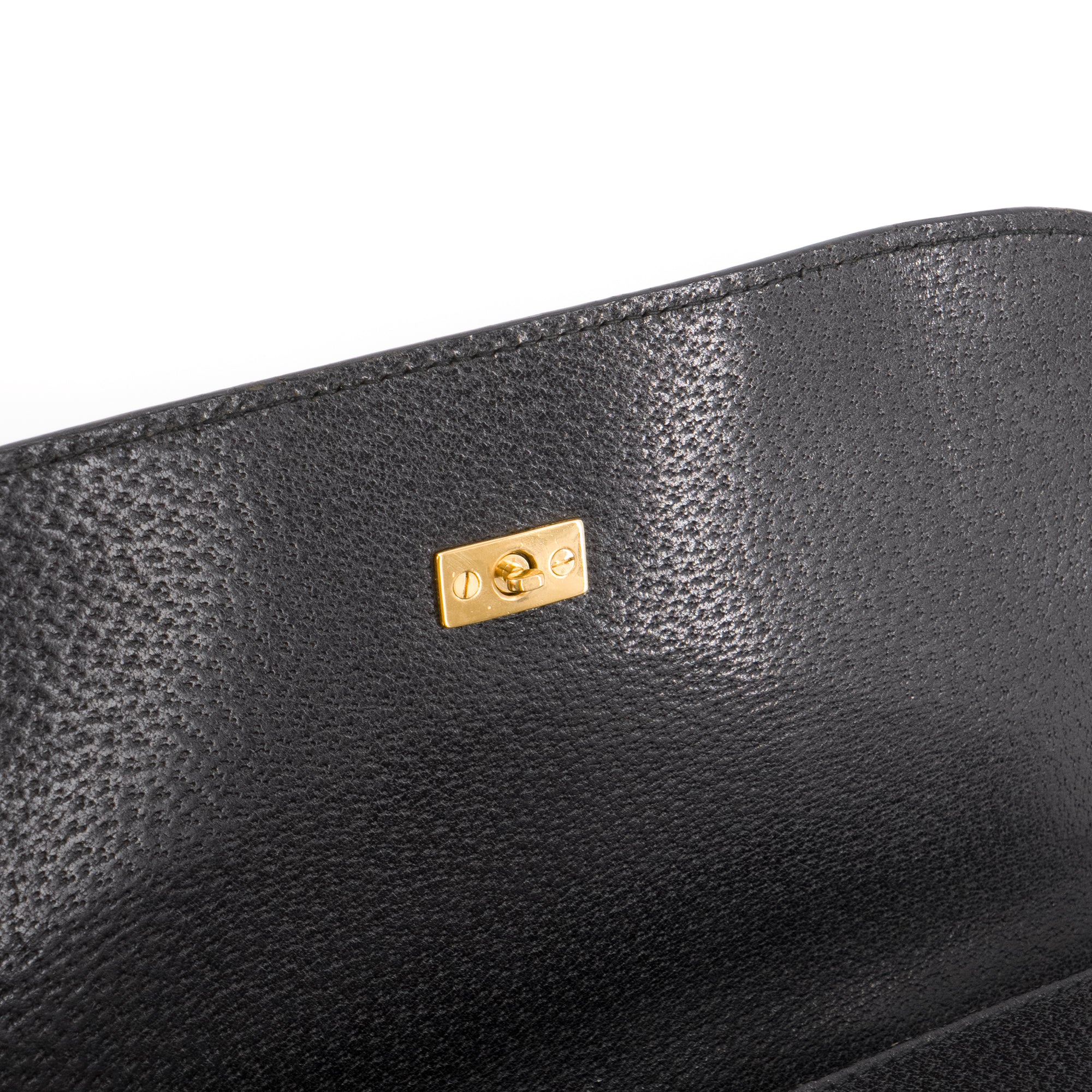 GUCCI - Sac à main Bamboo Gucci en cuir grainé noir