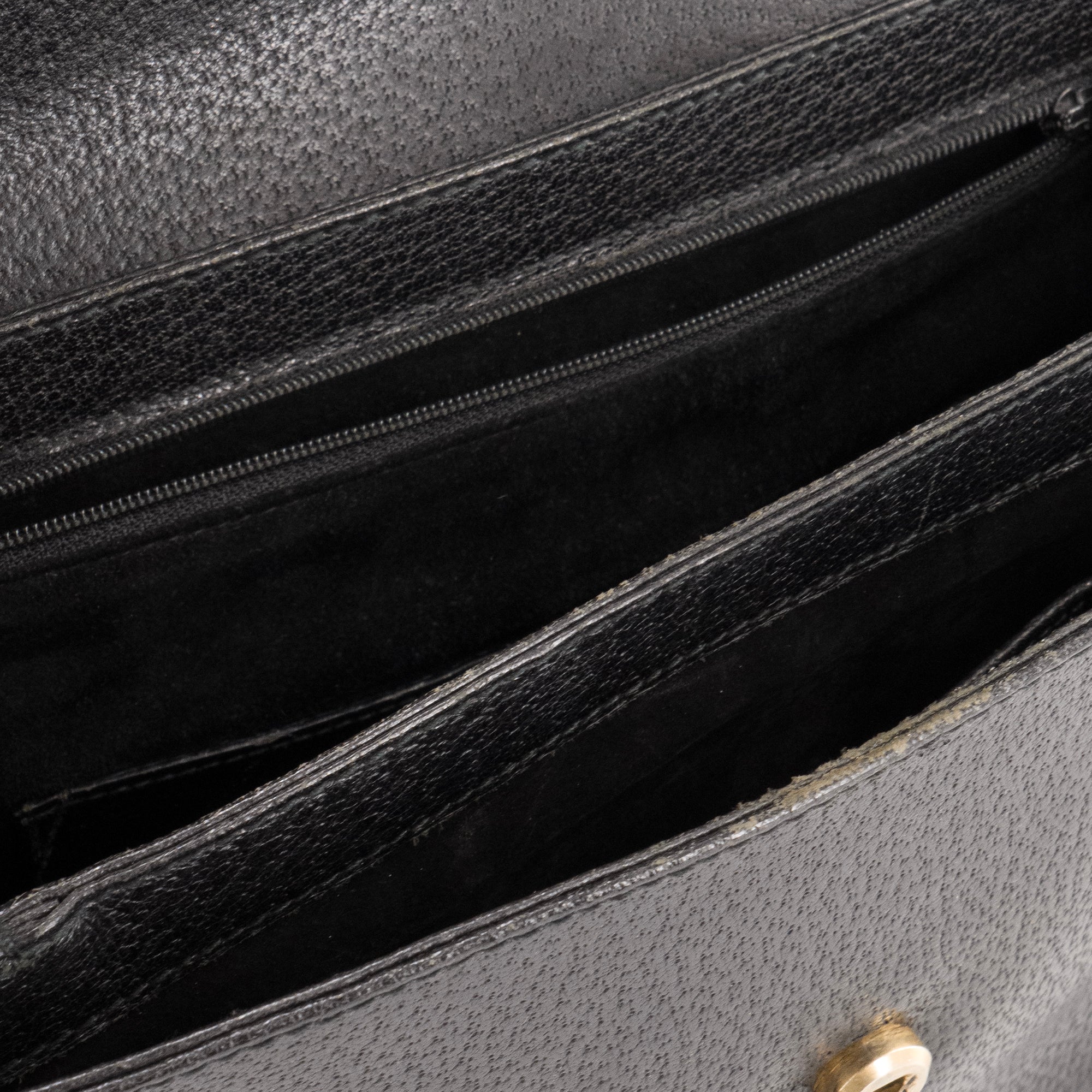 GUCCI - Sac à main Bamboo Gucci en cuir grainé noir