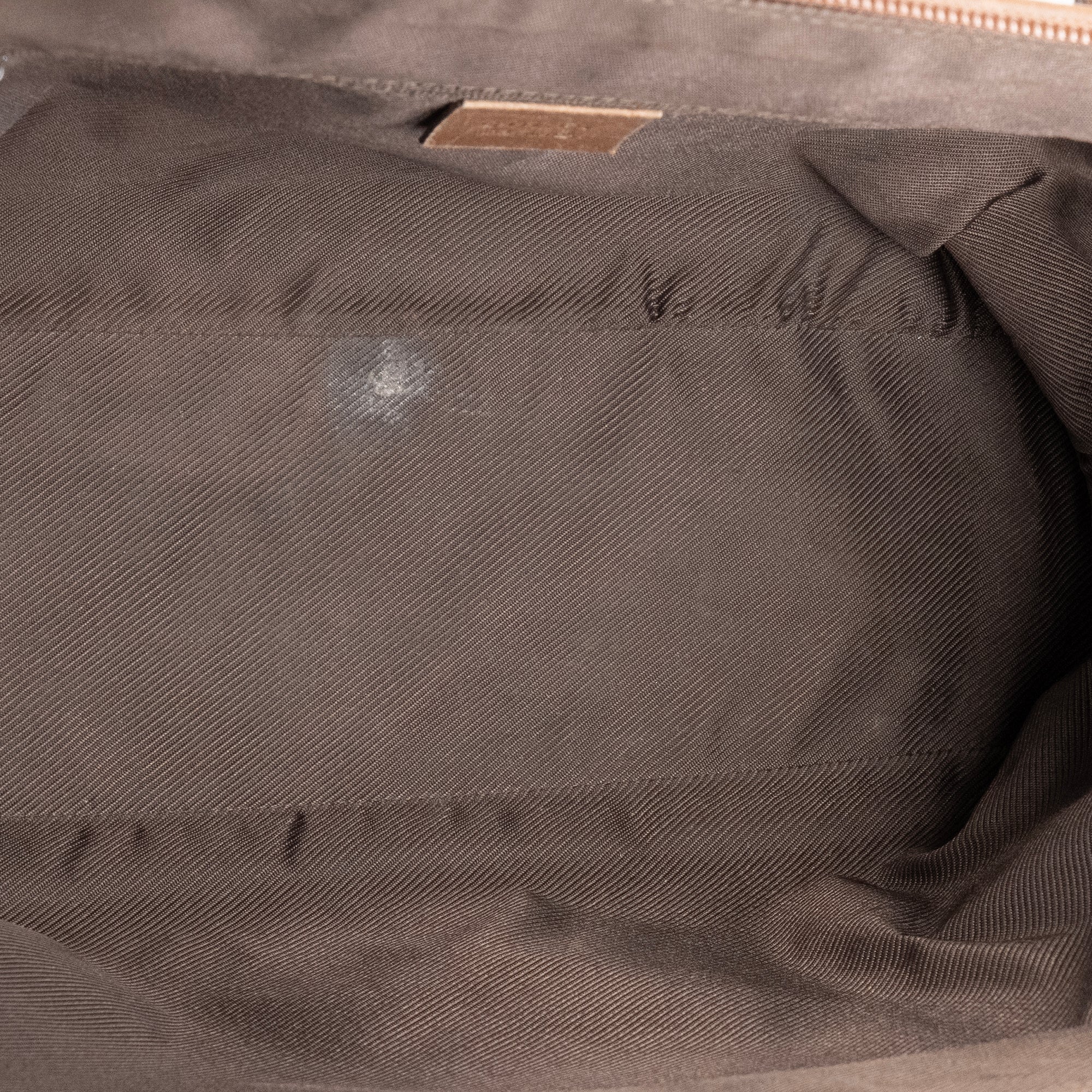 GUCCI - Sac à main Gucci en toile monogrammée et cuir marron vintage