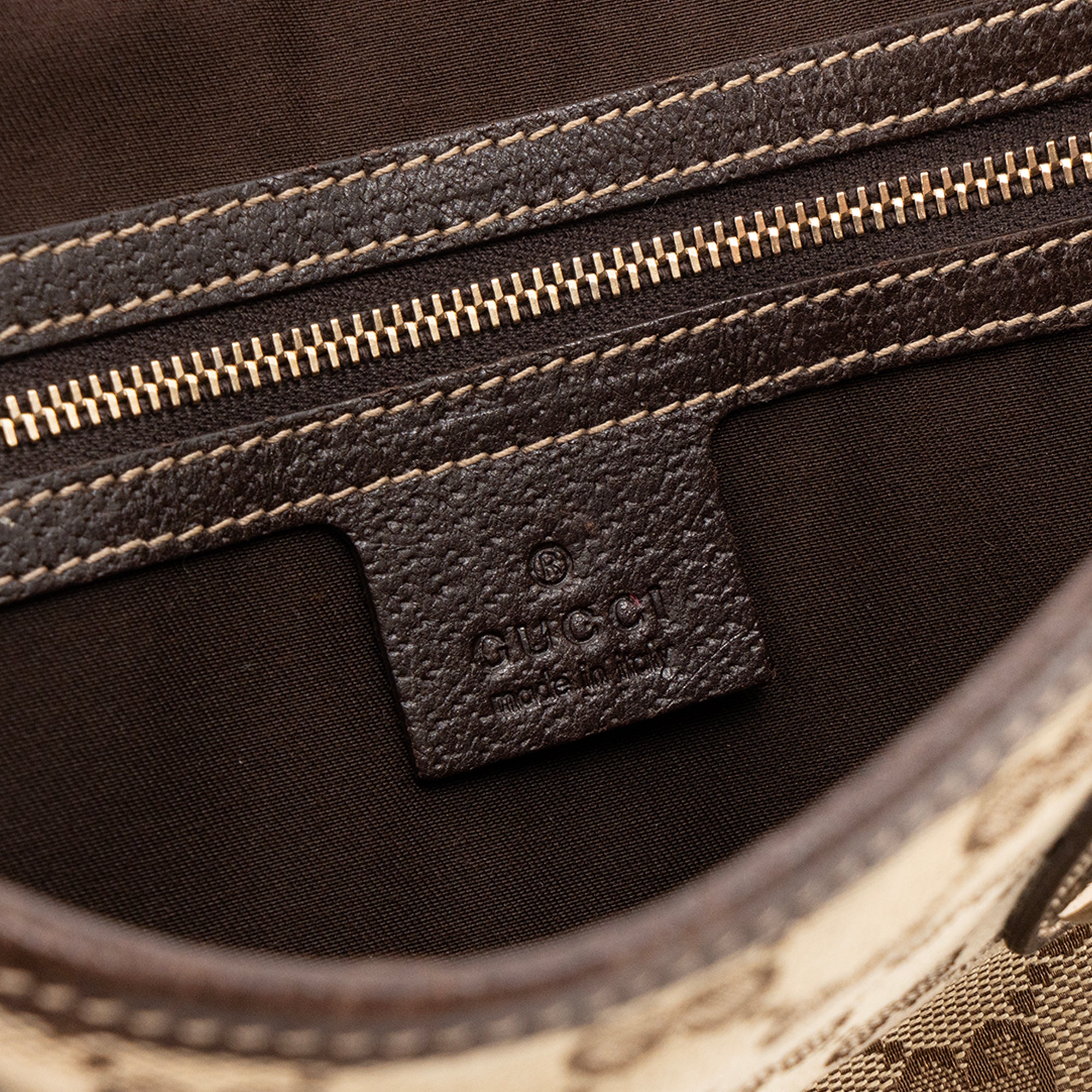 GUCCI - Sac à main Ophidia Gucci en toile monogrammée marron vintage
