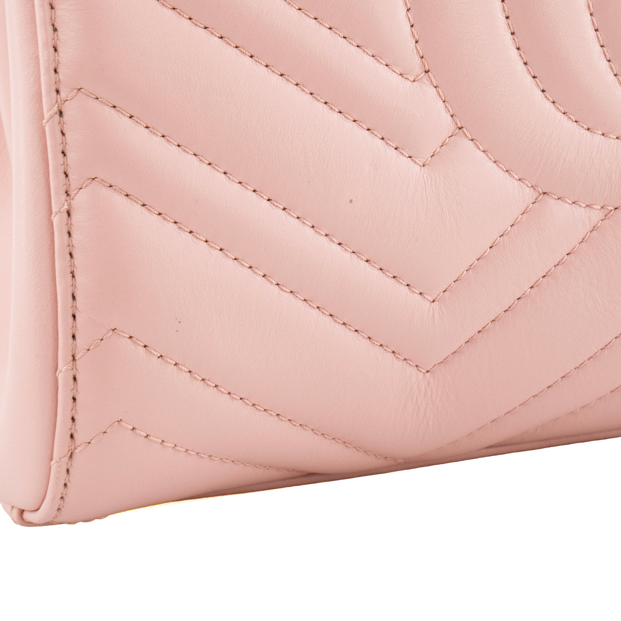 GUCCI - Sac bandoulière Shopping GG Marmont Gucci en cuir rose