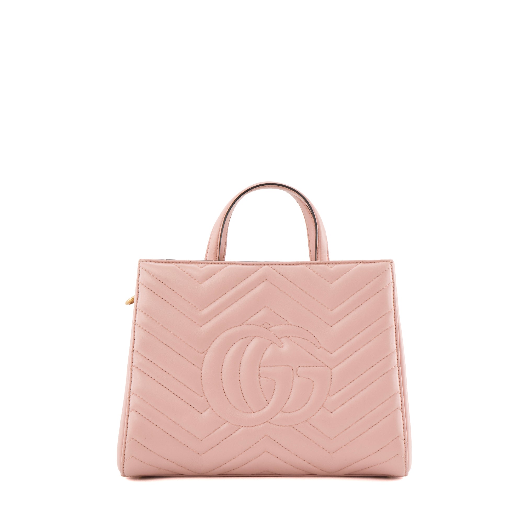 GUCCI - Sac bandoulière Shopping GG Marmont Gucci en cuir rose