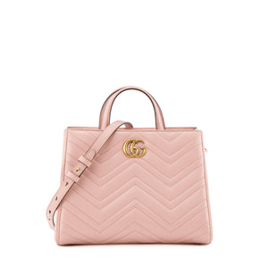 GUCCI - Sac bandoulière Shopping GG Marmont Gucci en cuir rose