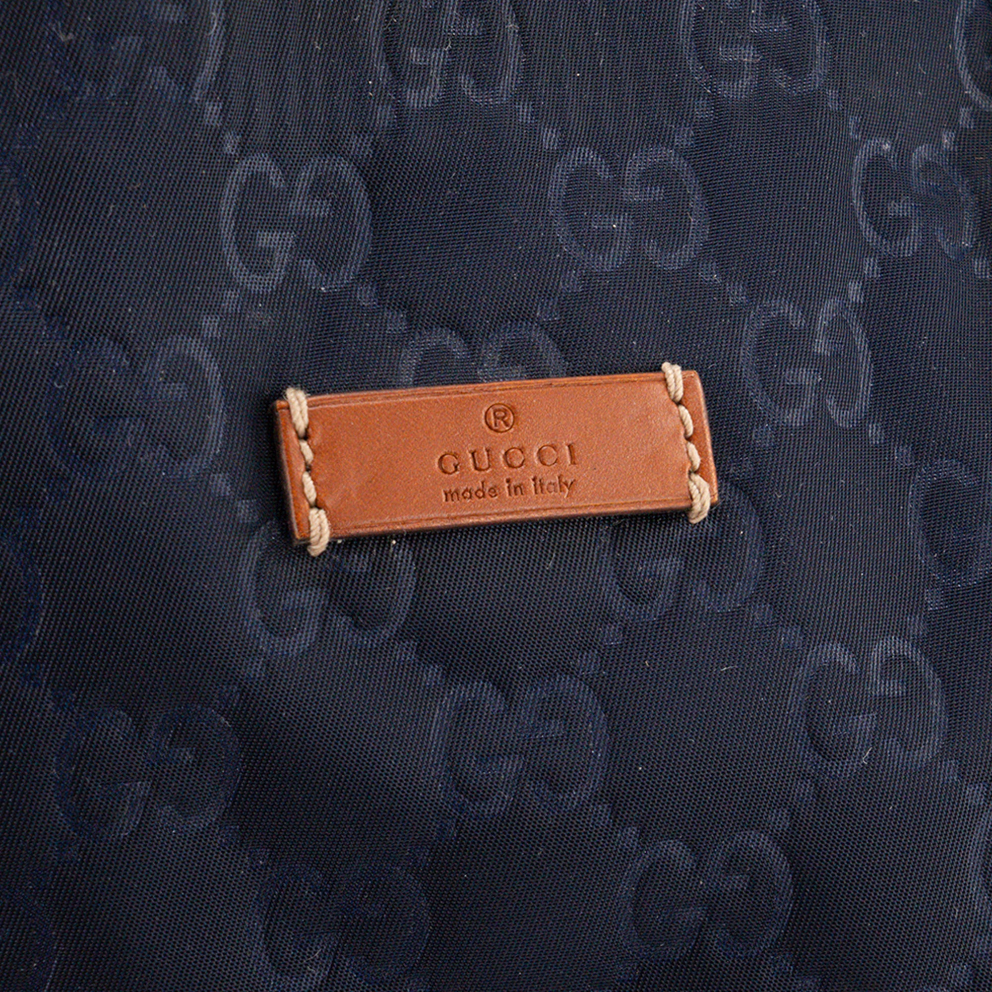 GUCCI - Sac cabas GG Gucci en toile monogrammée bleu foncé