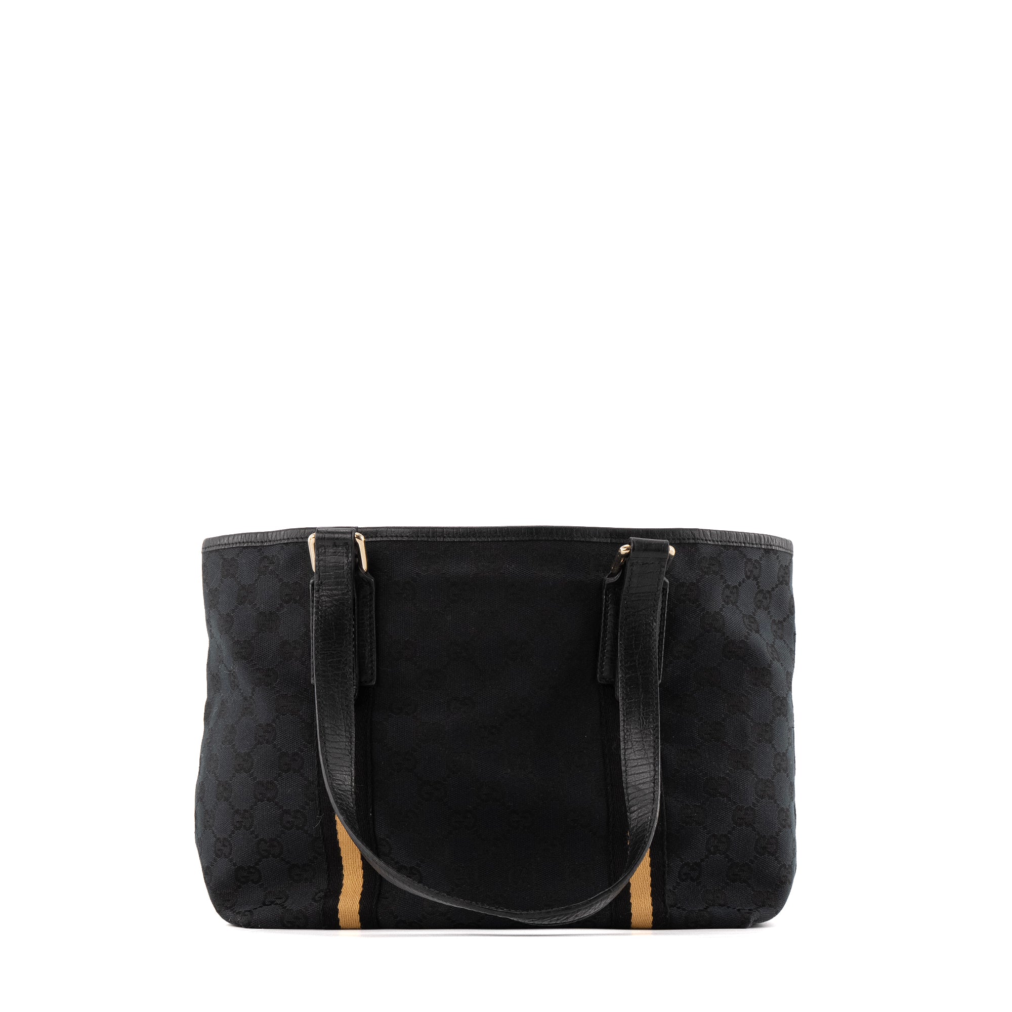 GUCCI - Sac cabas Jolicoeur Gucci en toile monogrammée noir vintage