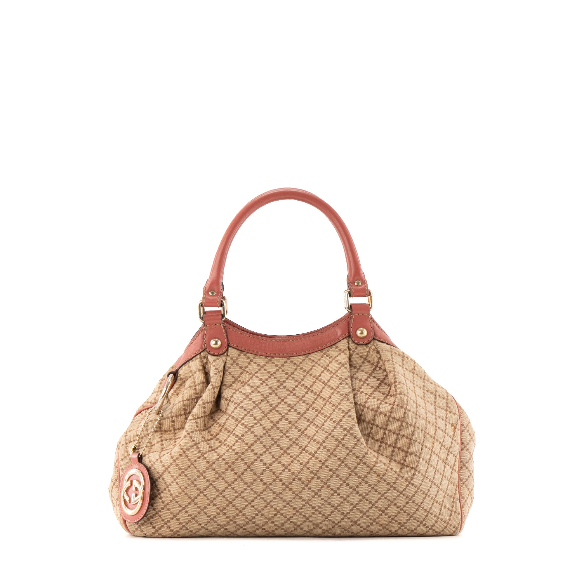 GUCCI - Sac cabas Sukey Gucci en toile beige vintage