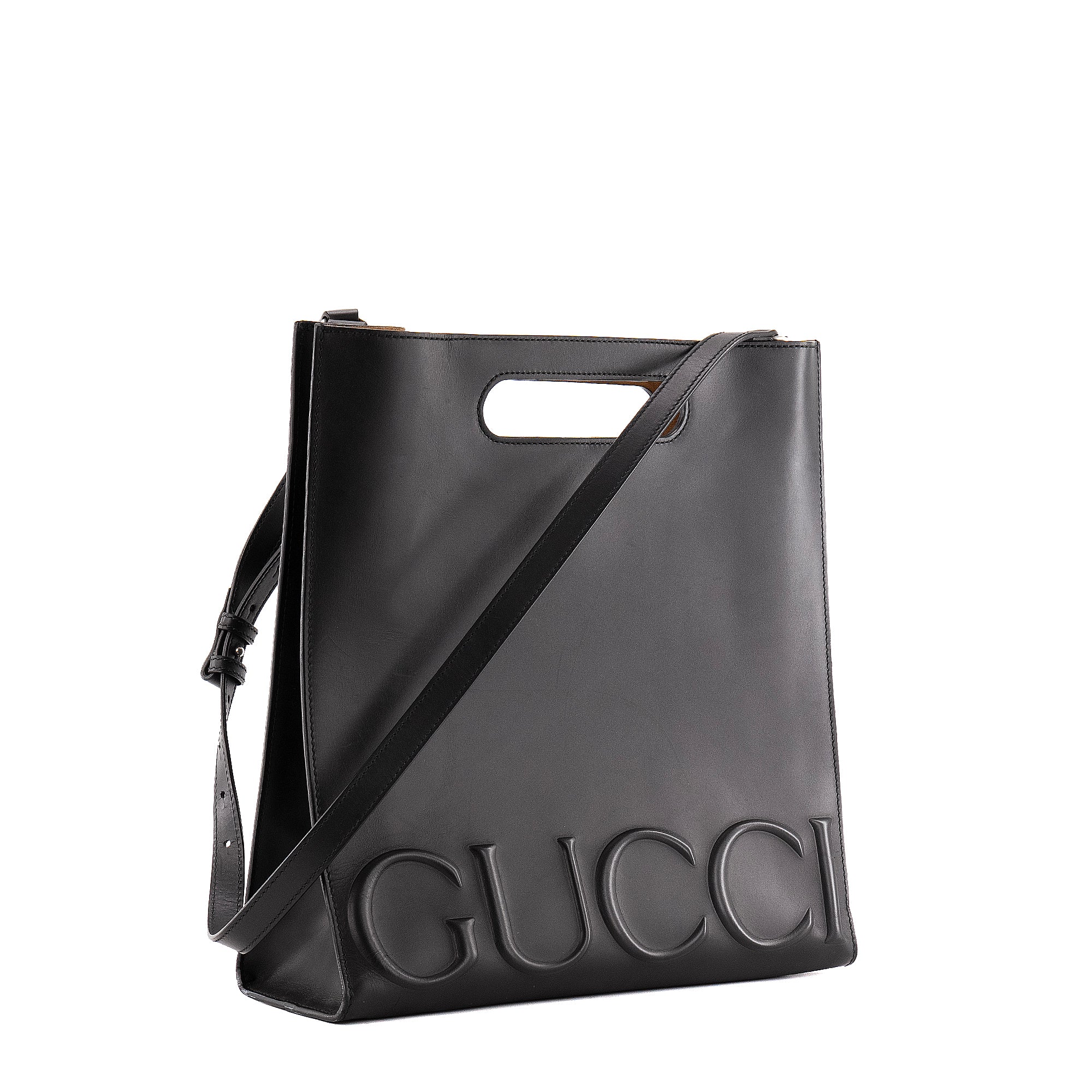 GUCCI - Sac cabas Tote XL Gucci en cuir noir