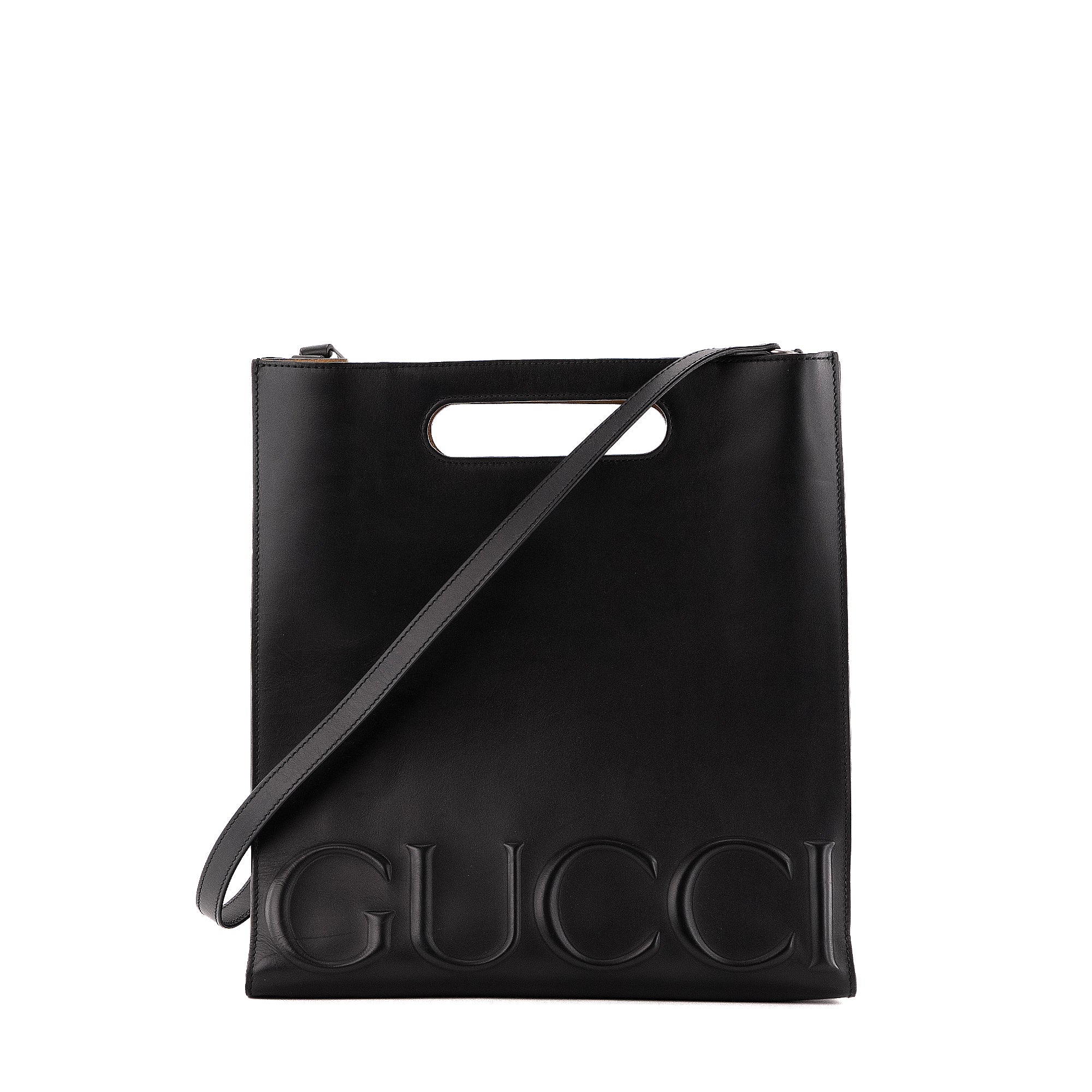 GUCCI - Sac cabas Tote XL Gucci en cuir noir