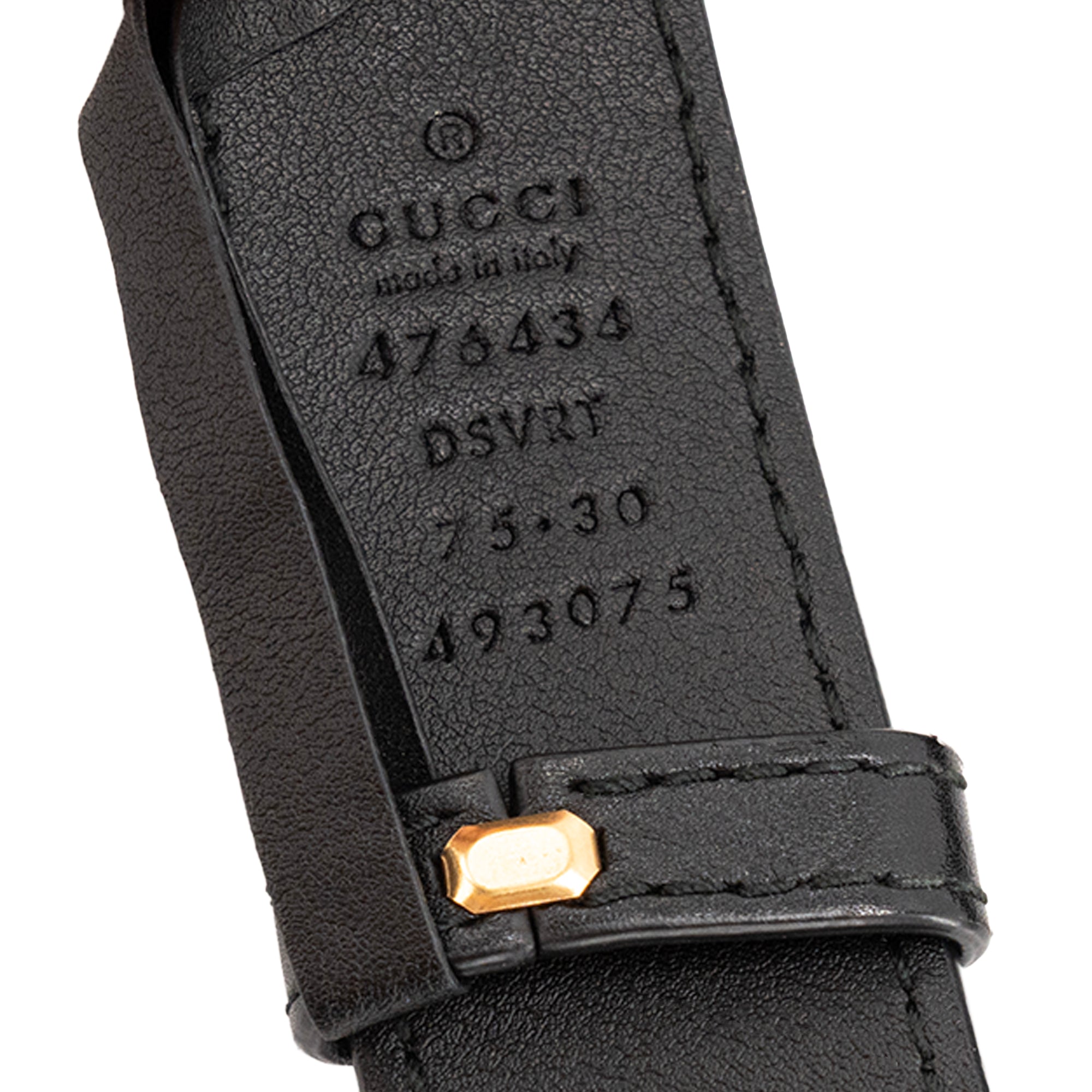 GUCCI - Sac ceinture GG Marmont Gucci en cuir lisse noir (T75)