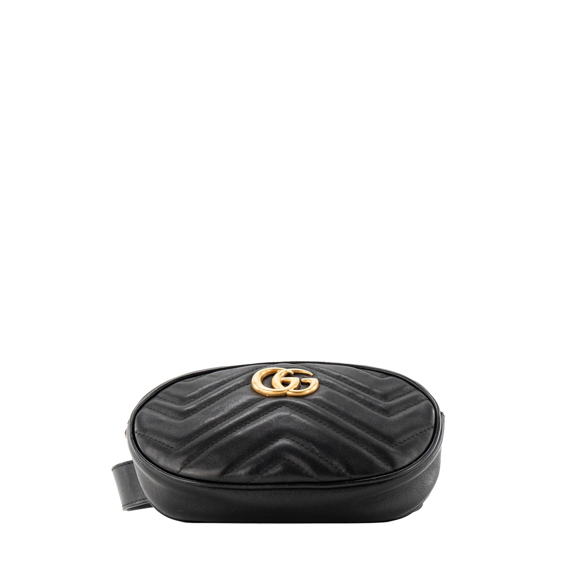 GUCCI - Sac ceinture GG Marmont Gucci en cuir lisse noir