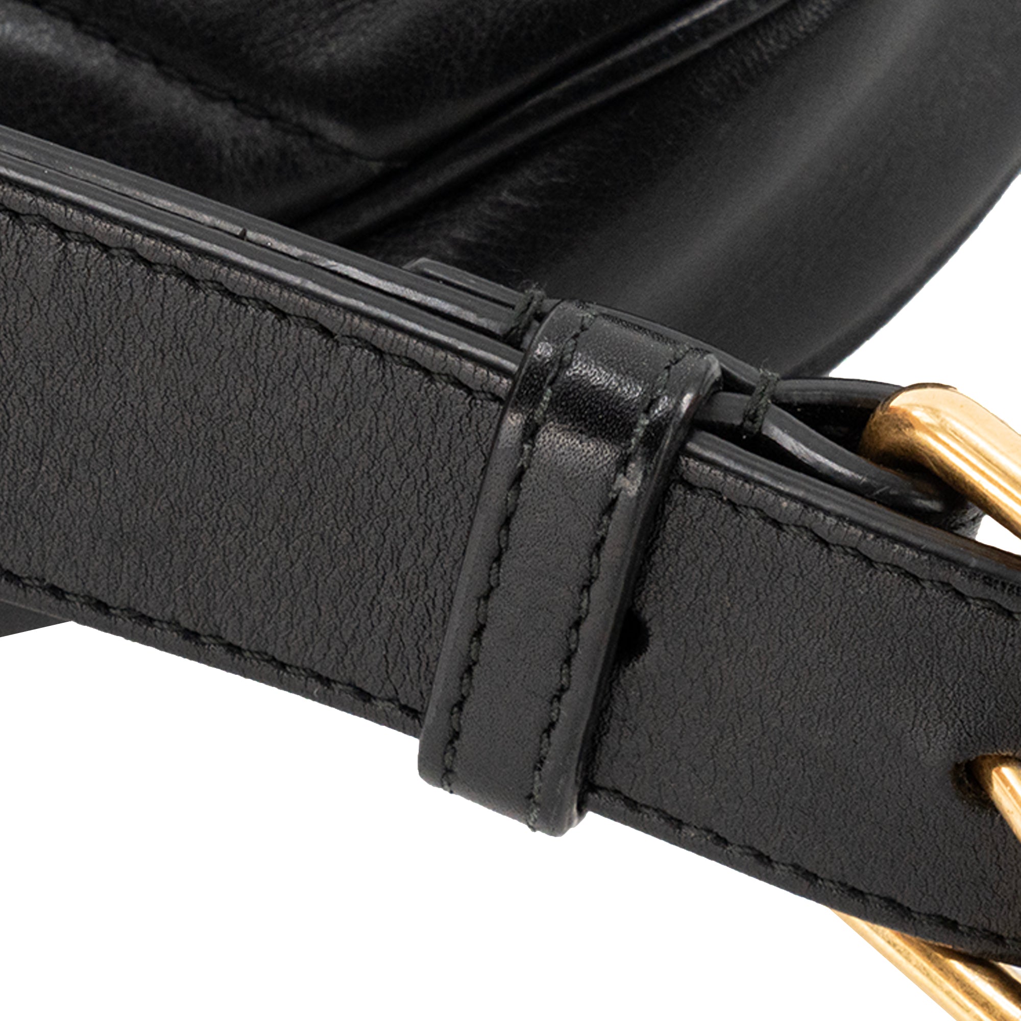 GUCCI - Sac ceinture GG Marmont Gucci en cuir lisse noir