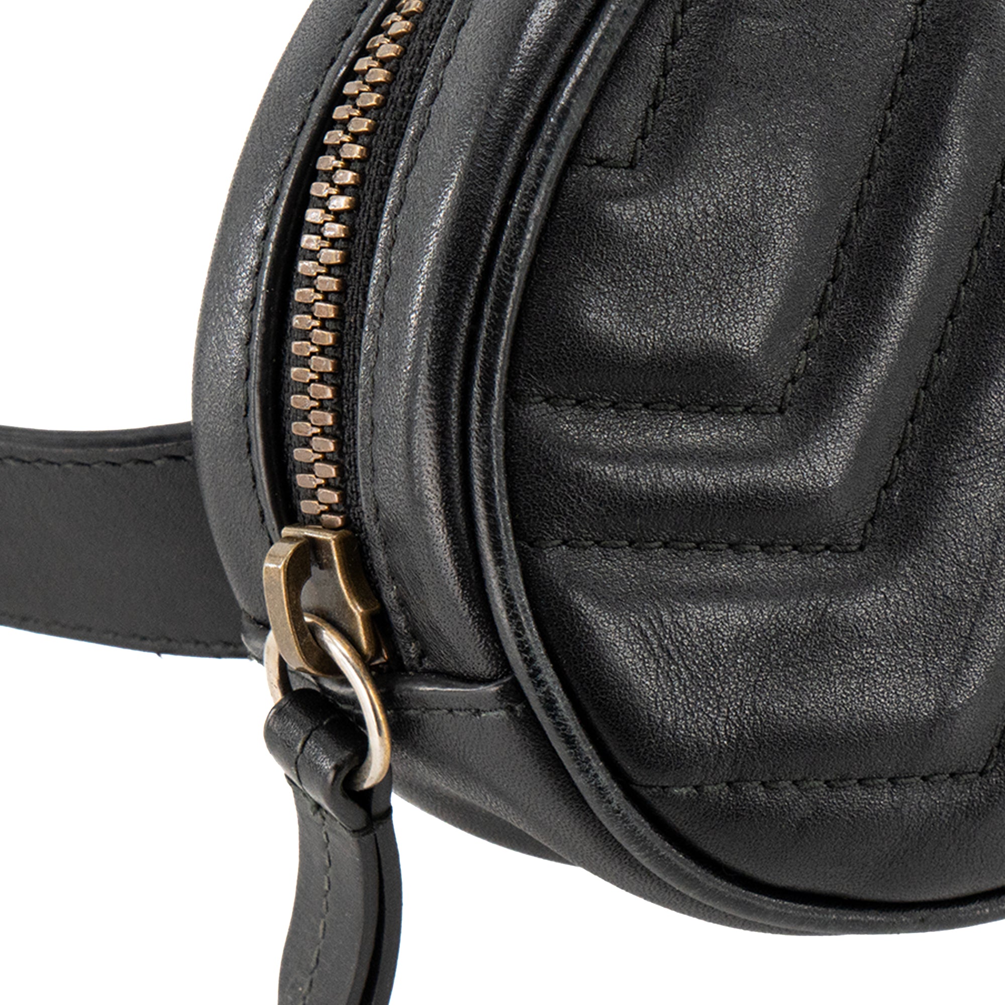 GUCCI - Sac ceinture GG Marmont Gucci en cuir lisse noir