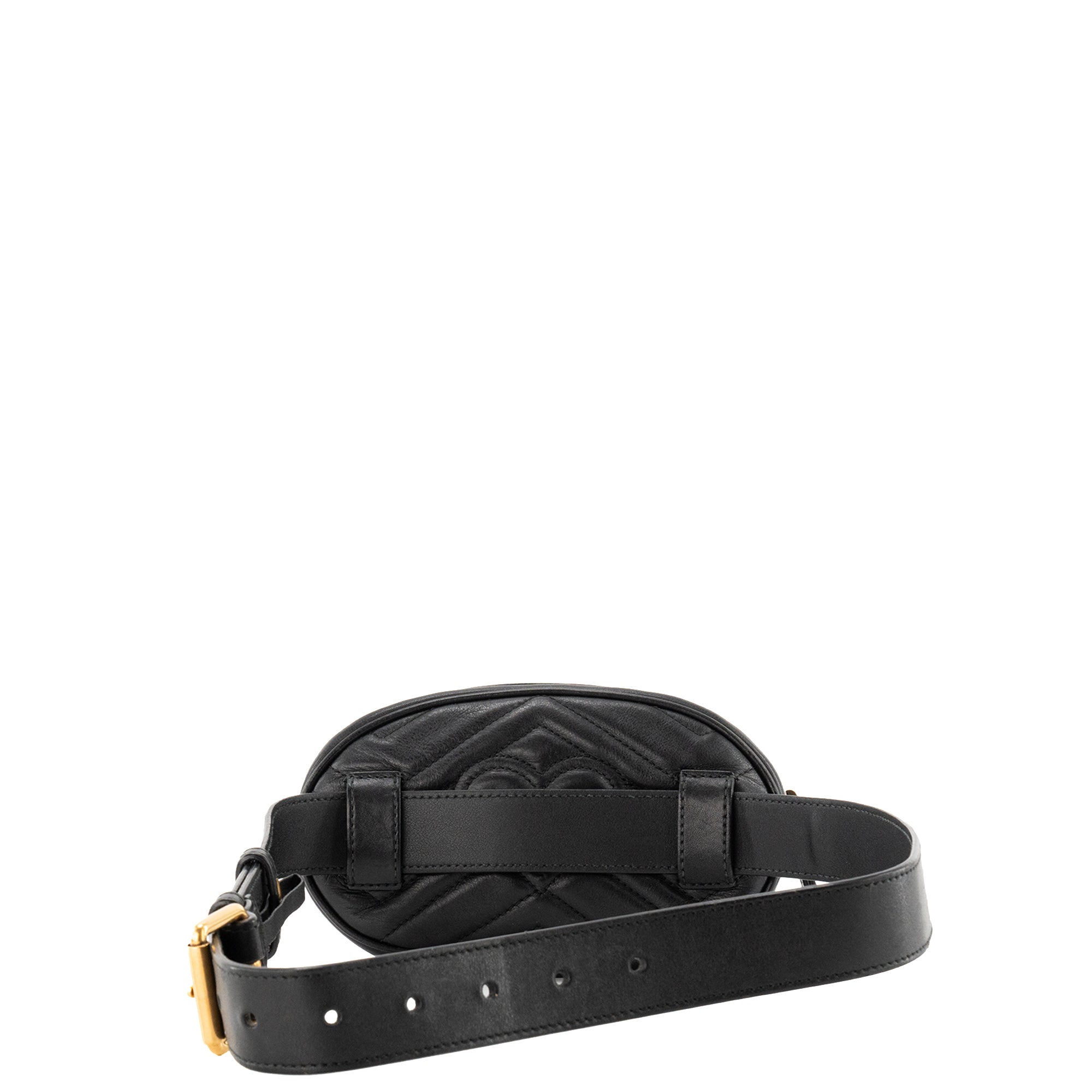 GUCCI - Sac ceinture GG Marmont Gucci en cuir lisse noir