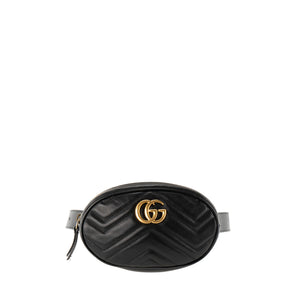 GUCCI - Sac ceinture GG Marmont Gucci en cuir lisse noir