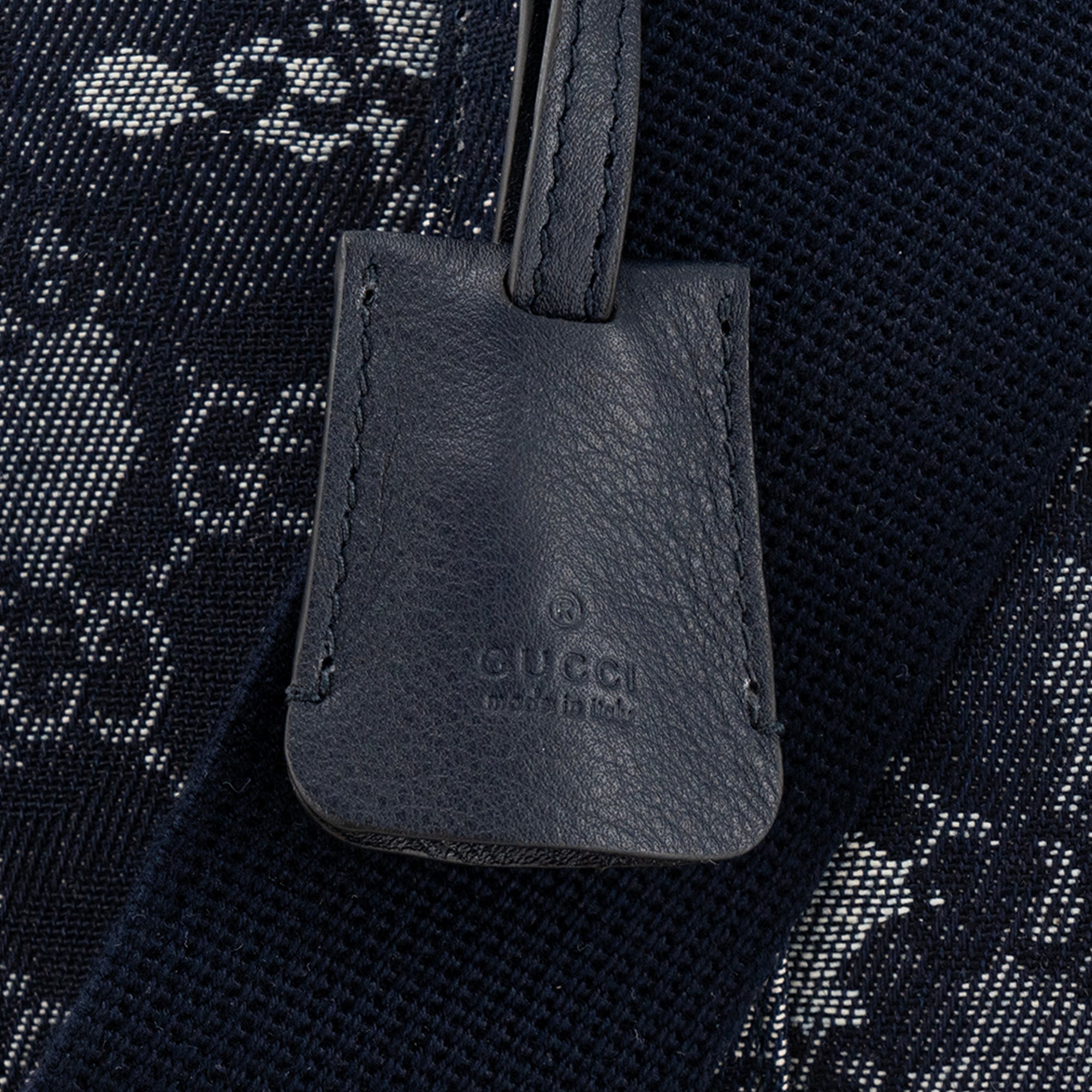 GUCCI - Sac de voyage Duffle large Gucci en denim GG bleu marine
