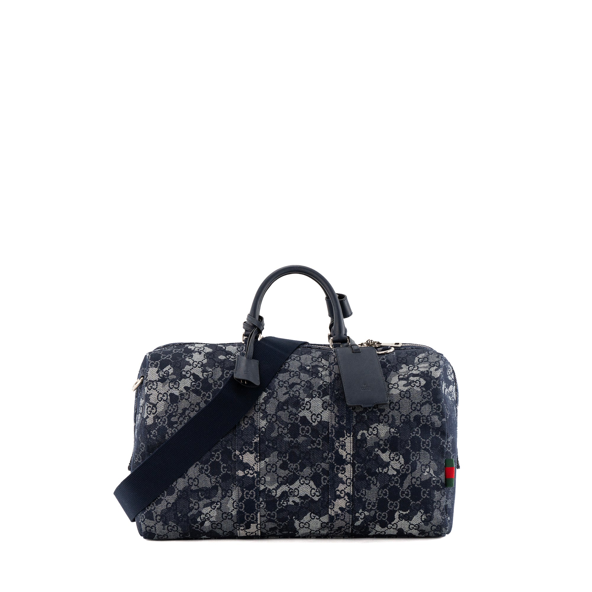 GUCCI - Sac de voyage Duffle large Gucci en denim GG bleu marine