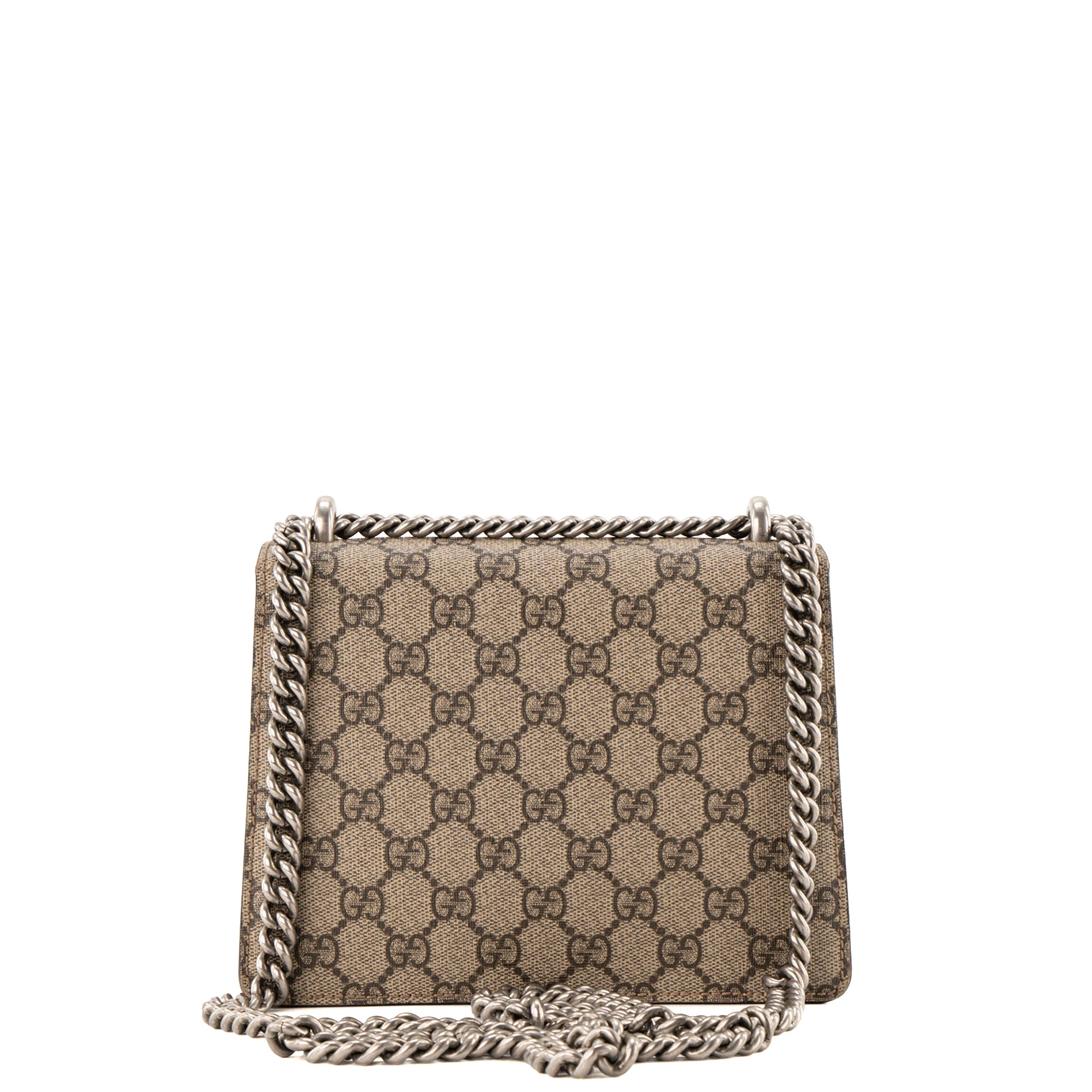 GUCCI - Sac à bandoulière Dionysus PM Gucci en toile enduite et daim rouge