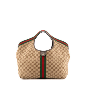 GUCCI - Sac cabas Grand Giglio Gucci en toile monogrammée