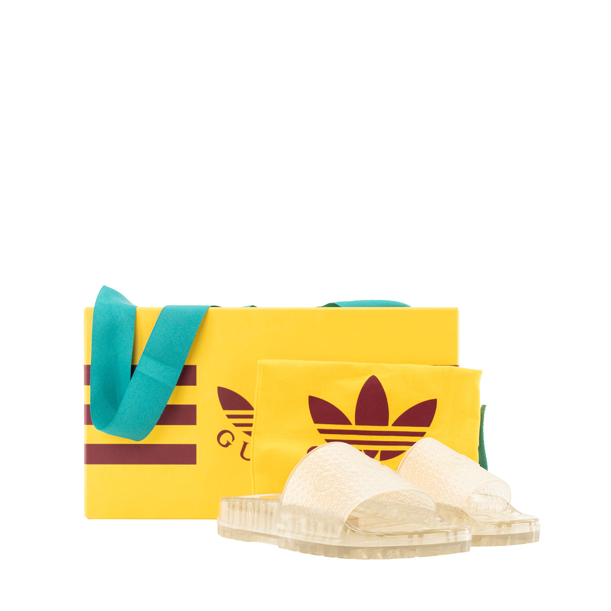 GUCCI - Sandales Adilette Gucci x Adidas en jelly transparent édition limitée (T36)