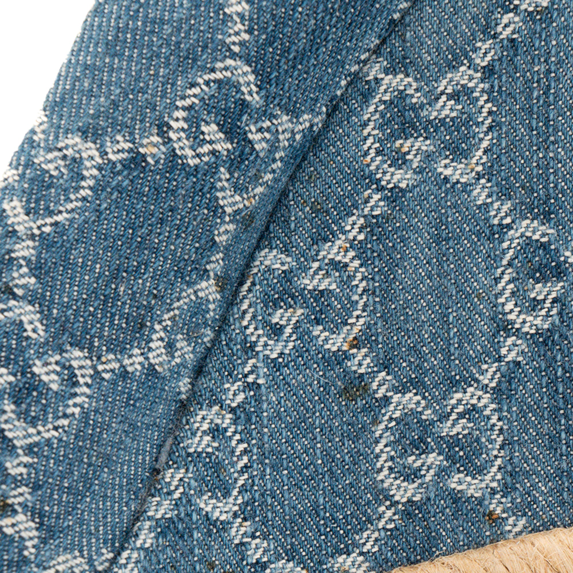 GUCCI - Sandales compensées Gucci en denim monogrammée bleu (T39)