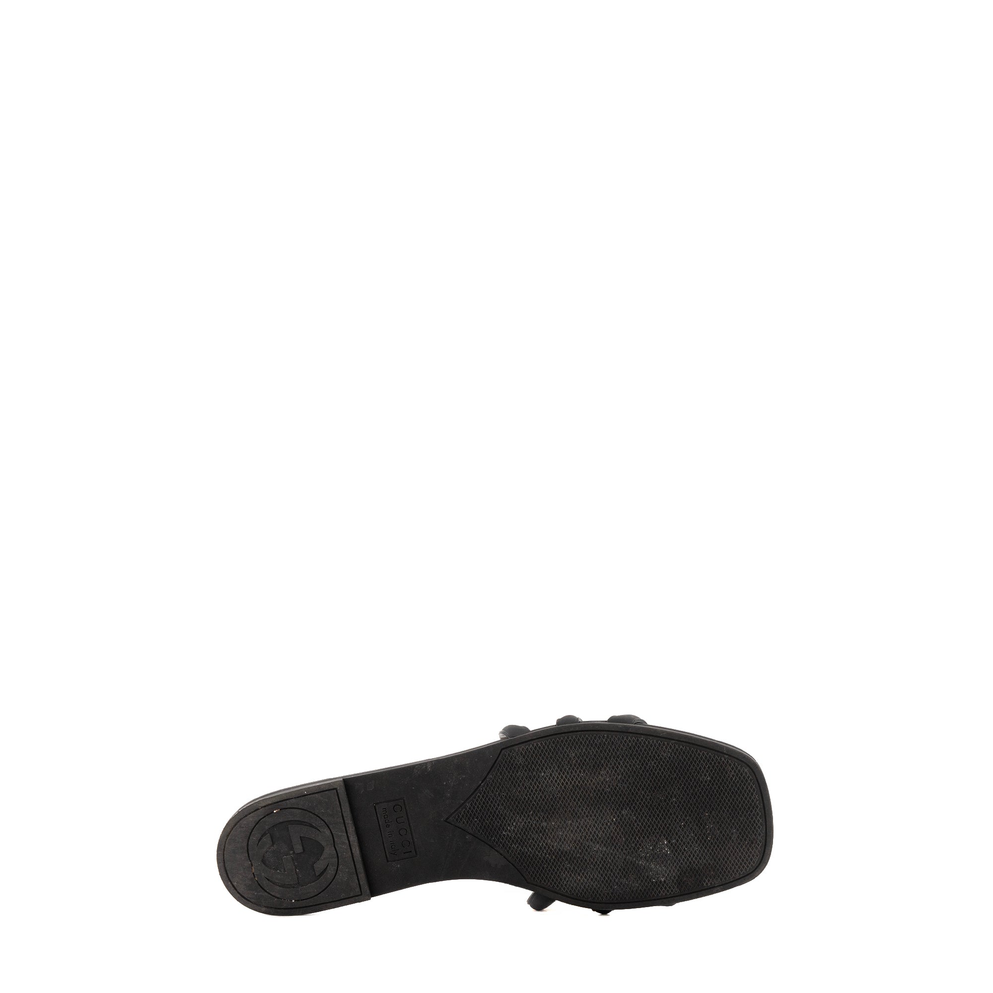 GUCCI - Sandales GG Gucci en caoutchouc noir (T39)