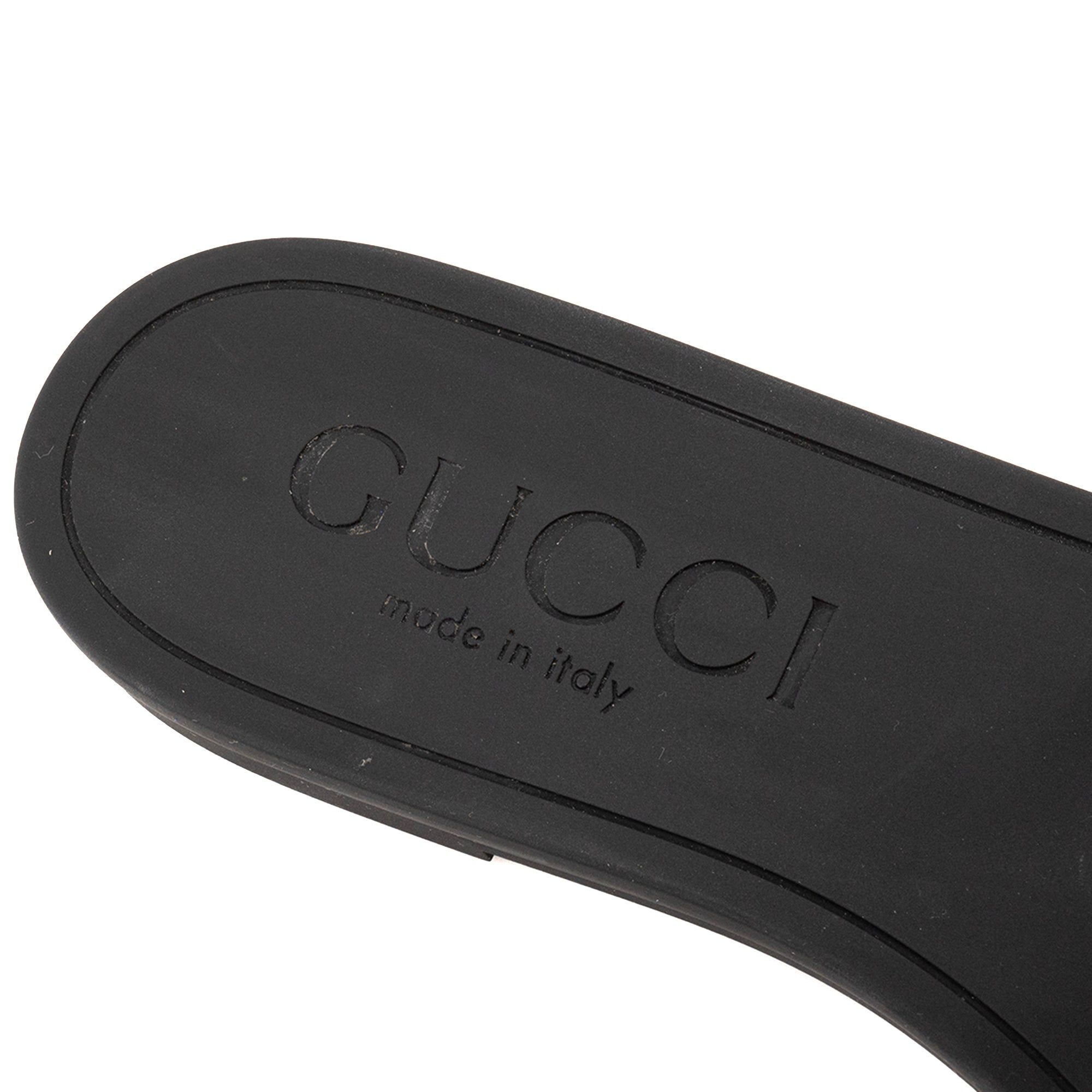 GUCCI - Sandales GG Gucci en caoutchouc noir (T39)