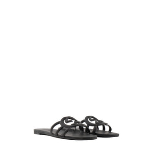 GUCCI - Sandales GG Gucci en caoutchouc noir (T39)