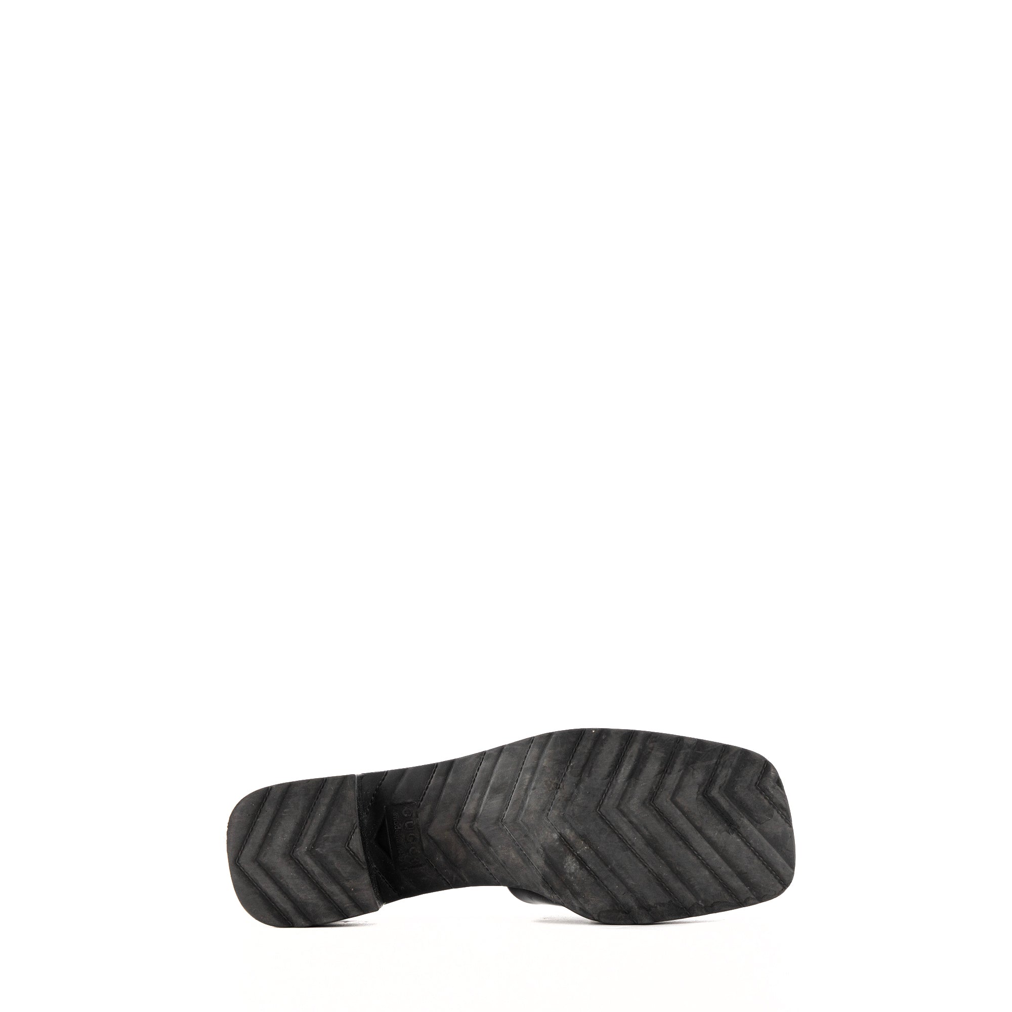 GUCCI - Sandales Rubber Gucci en caoutchouc noir (T37)