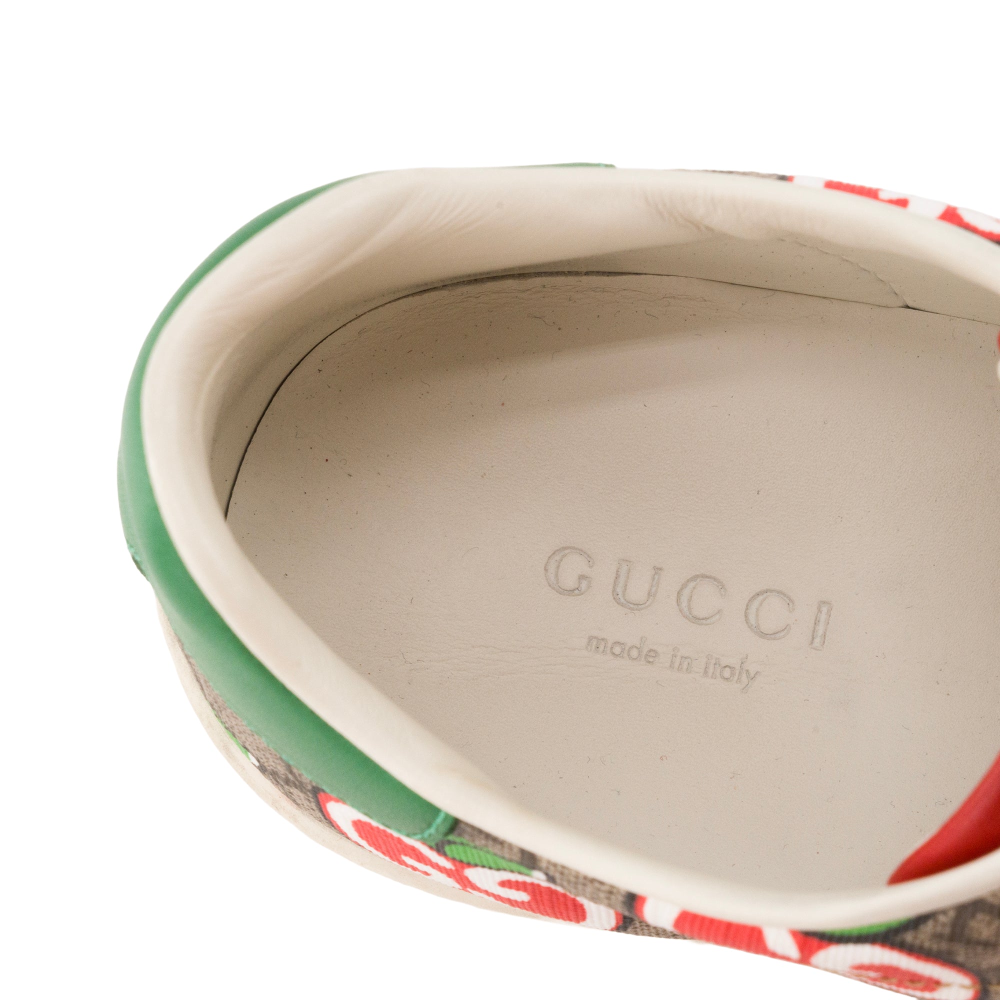 GUCCI - Sneakers Ace Chinese Valentine's Day Gucci en toile enduite monogrammée marron et rouge édition limitée (T36)