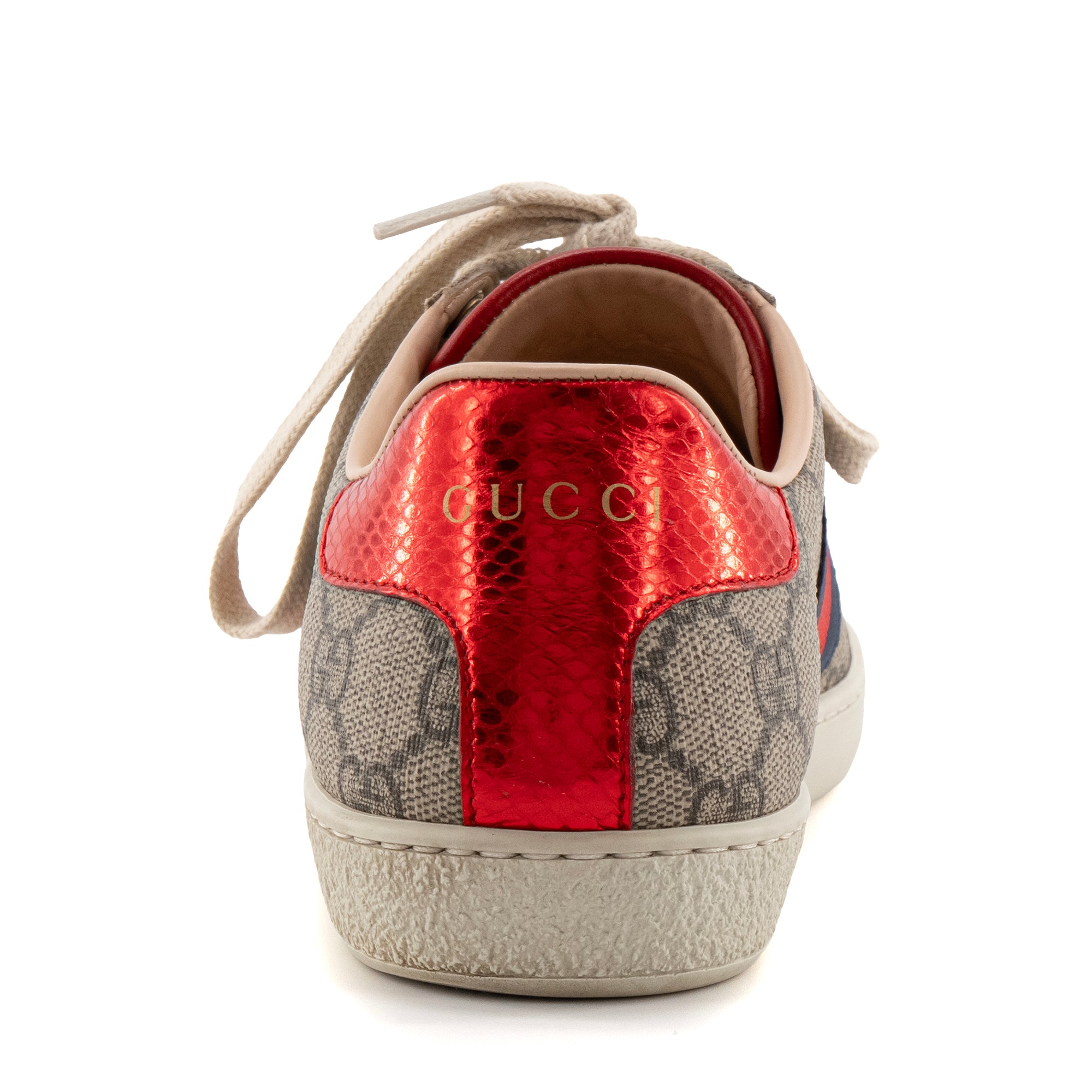 GUCCI - Sneakers Ace Gucci en toile enduite monogrammée (T35)