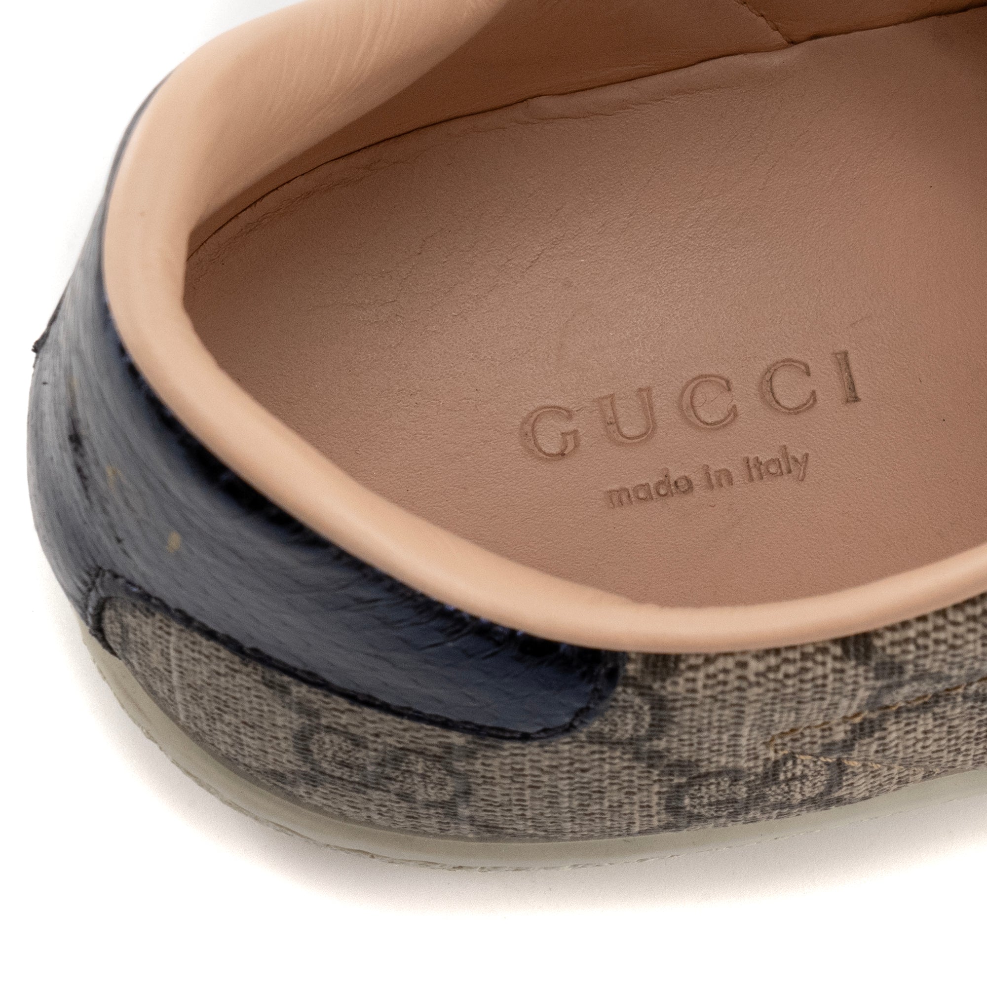 GUCCI - Sneakers Ace Gucci en toile enduite monogrammée (T35)