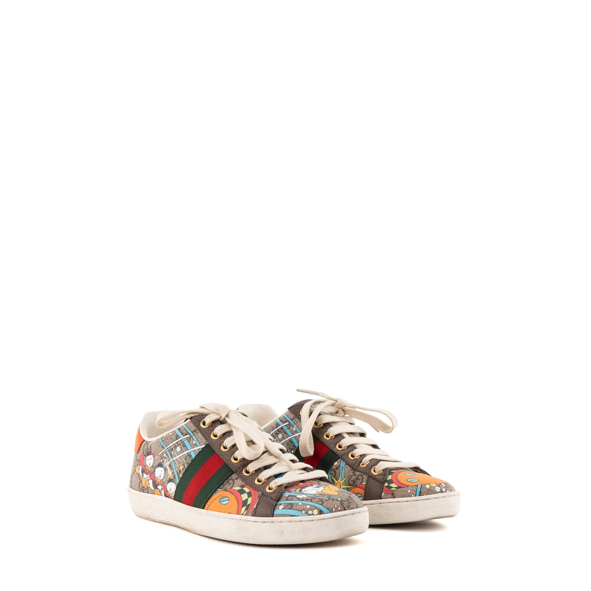 GUCCI - Sneakers Ace Gucci x Disney en toile enduite monogrammée et motifs multicolores édition limitée (T36)