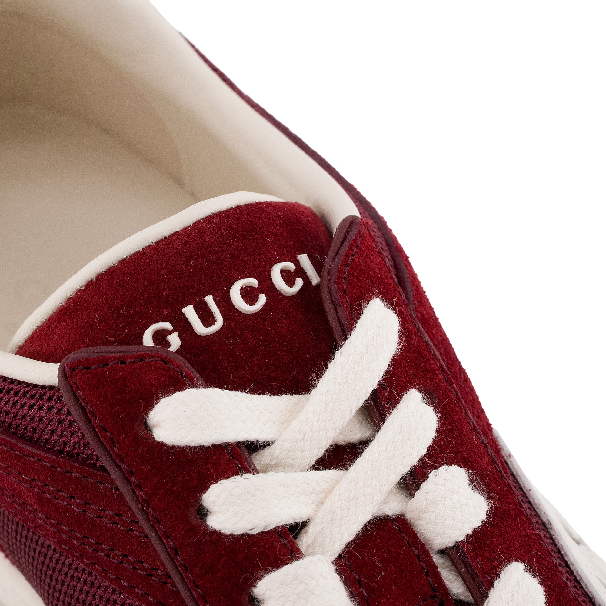 GUCCI - Sneakers G75 Gucci en daim bordeaux (T36.5)