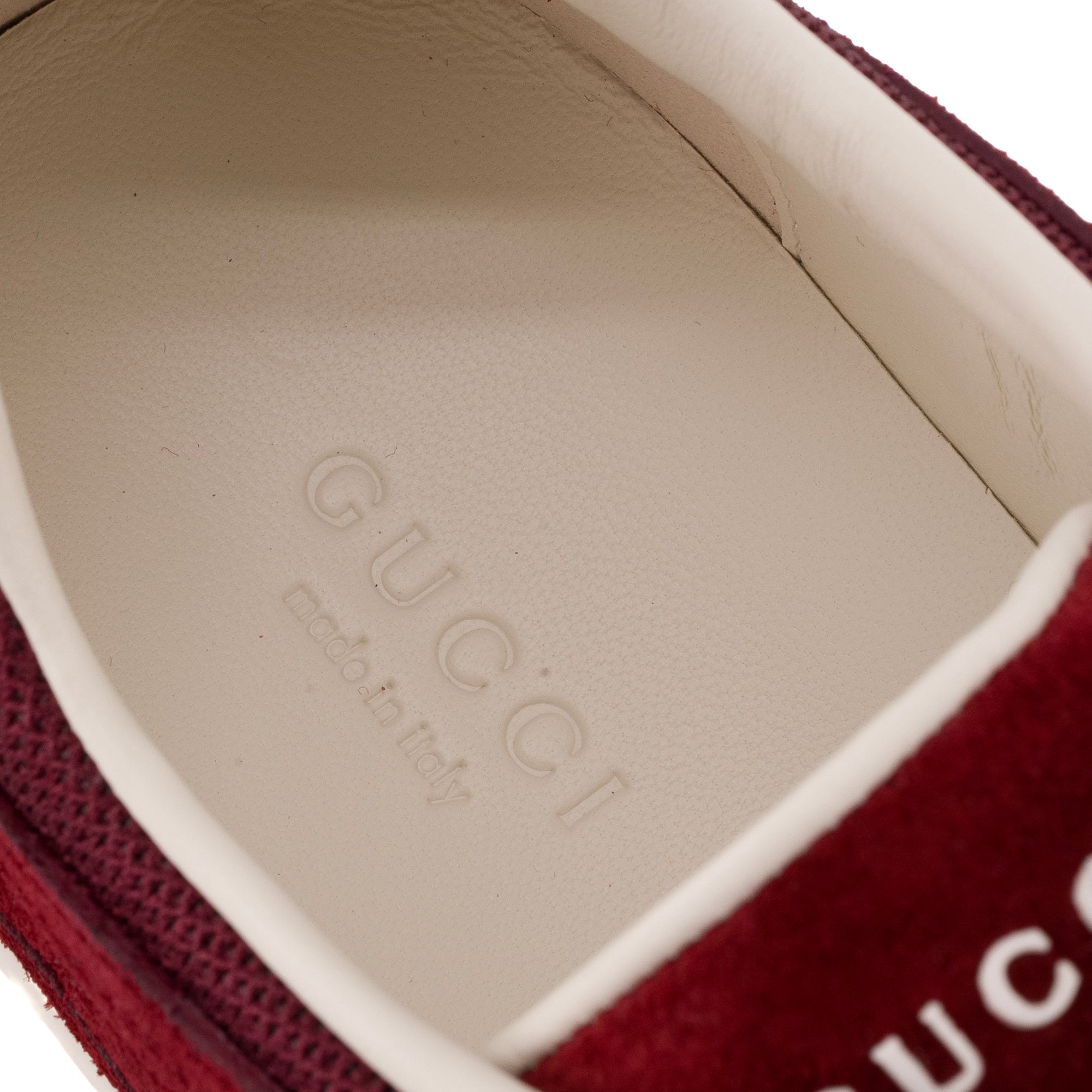 GUCCI - Sneakers G75 Gucci en daim bordeaux (T36.5)