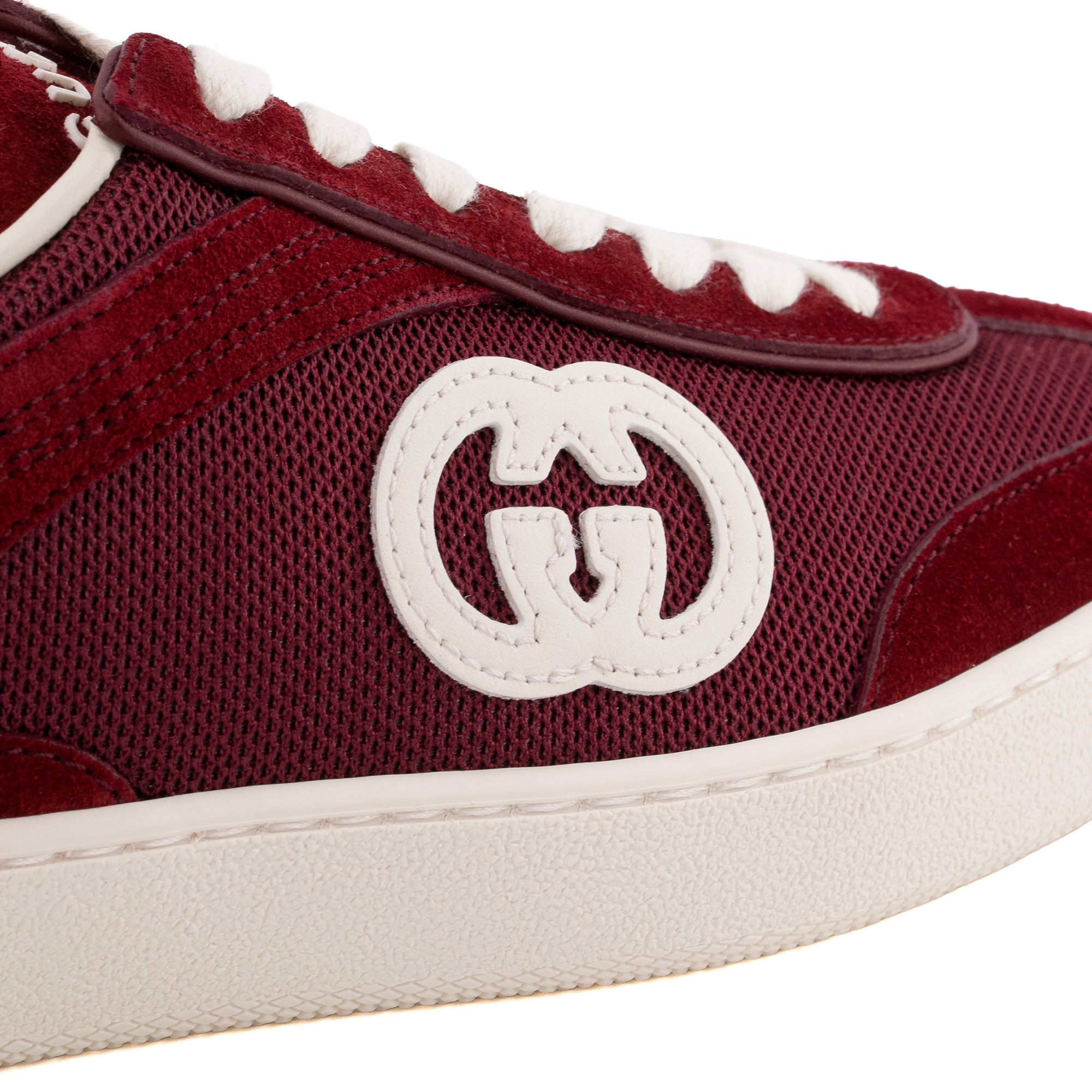 GUCCI - Sneakers G75 Gucci en daim bordeaux (T36.5)