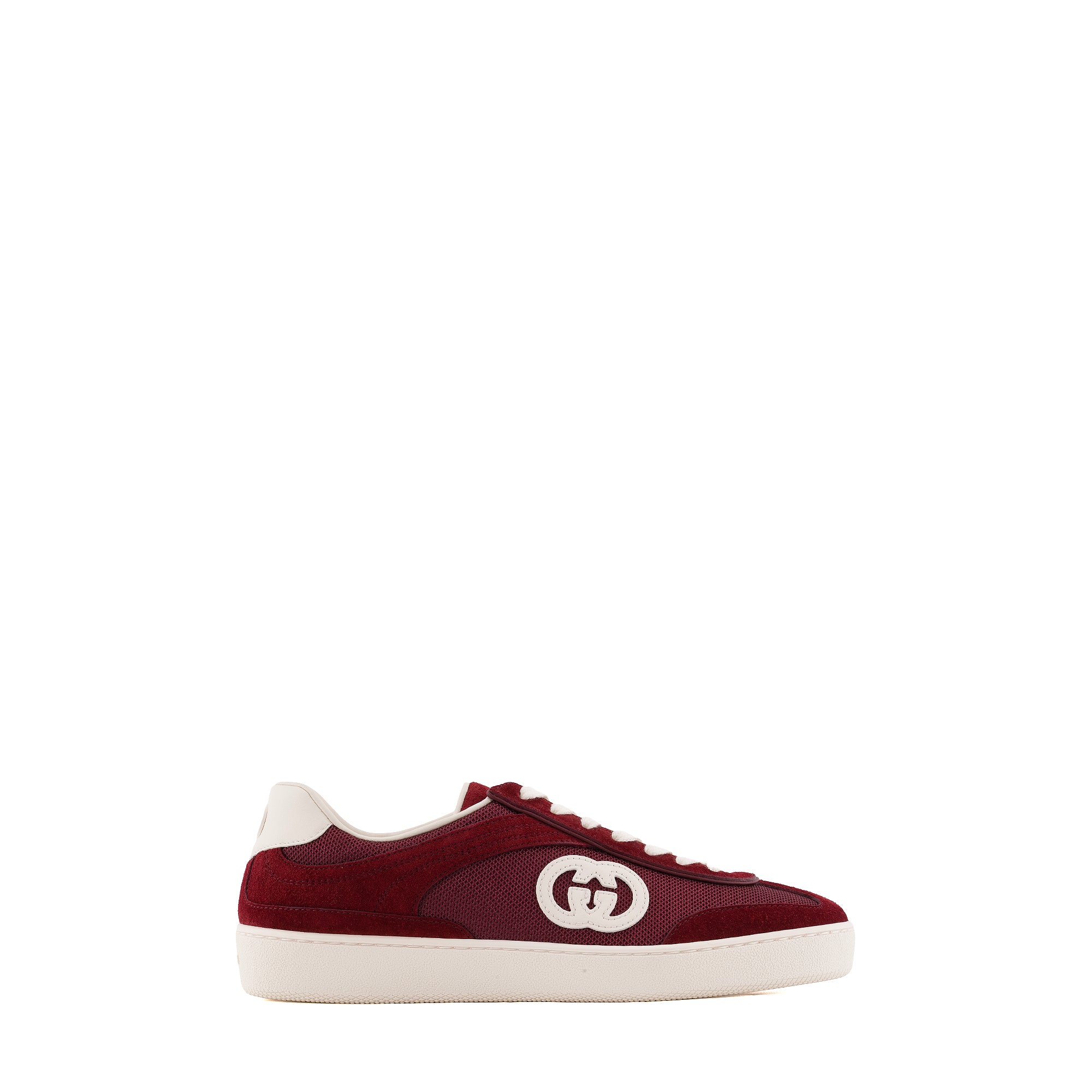 GUCCI - Sneakers G75 Gucci en daim bordeaux (T36.5)