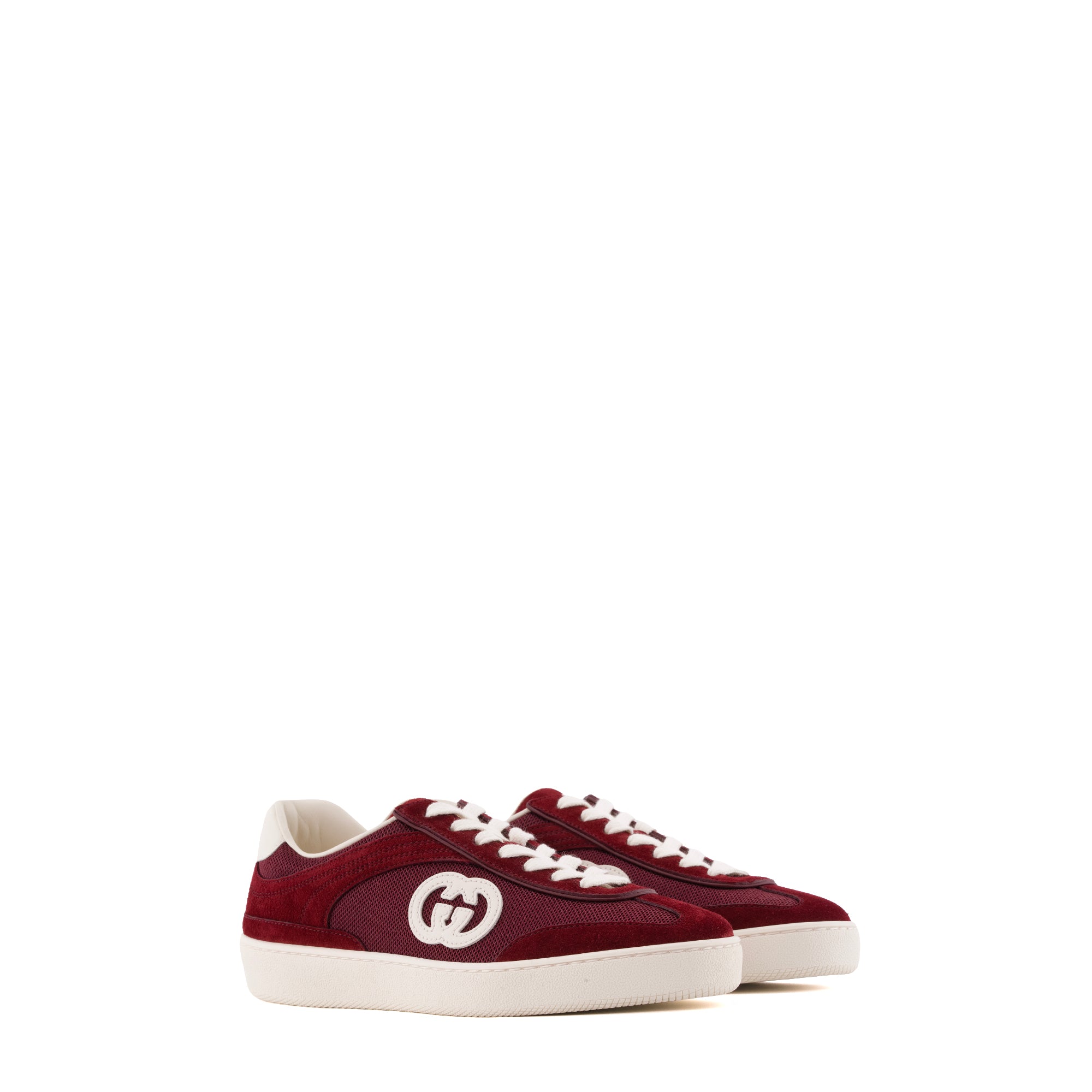 GUCCI - Sneakers G75 Gucci en daim bordeaux (T36.5)