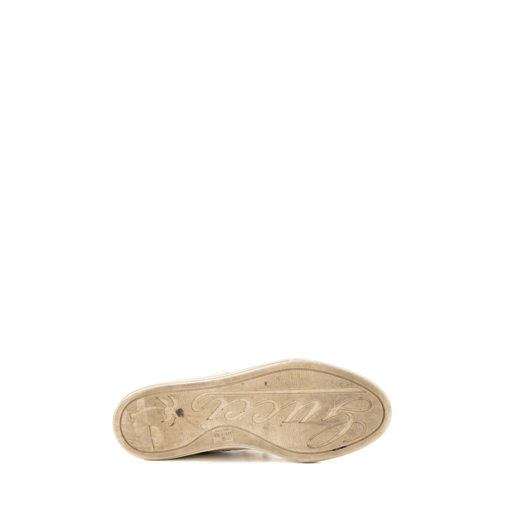GUCCI - Sneakers montantes Gucci en toile GG Supreme beige (T36)