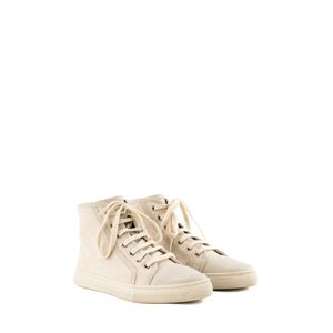 GUCCI - Sneakers montantes Gucci en toile GG Supreme beige (T36)