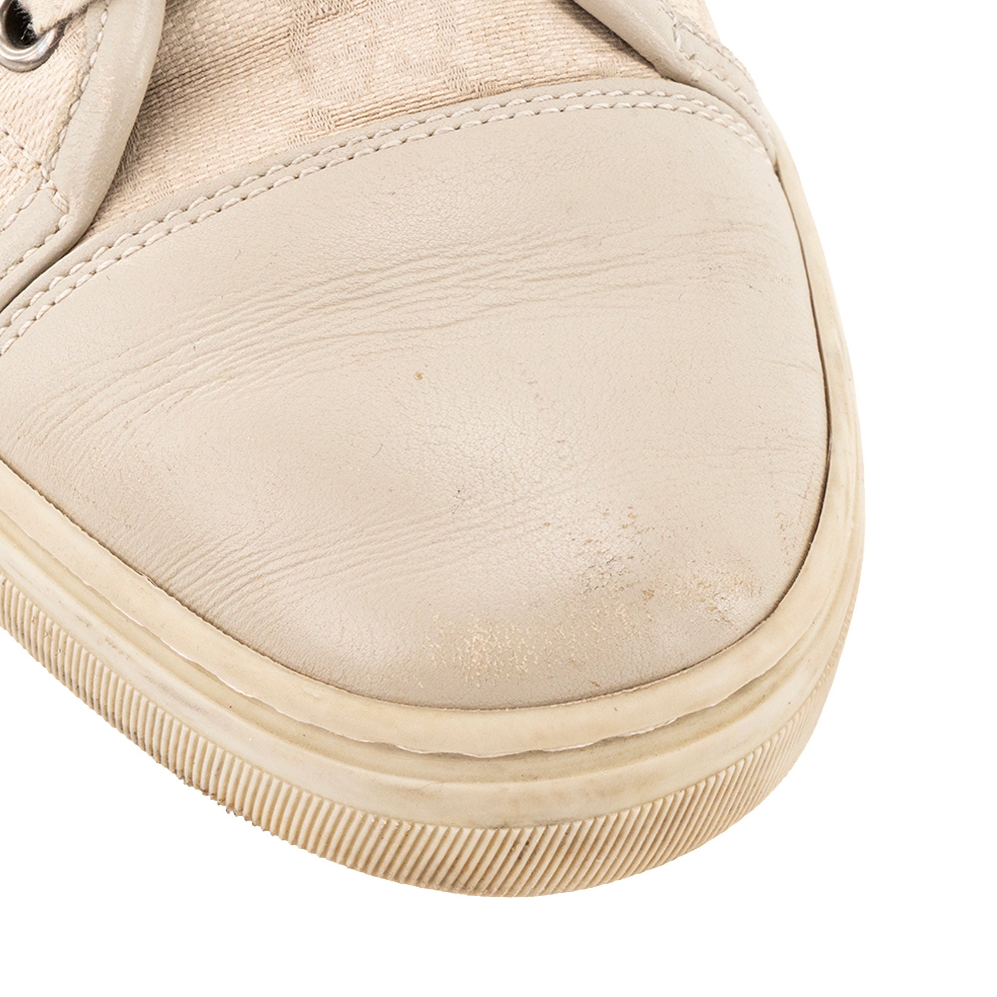 GUCCI - Sneakers montantes Gucci en toile monogrammée beige (T36,5)