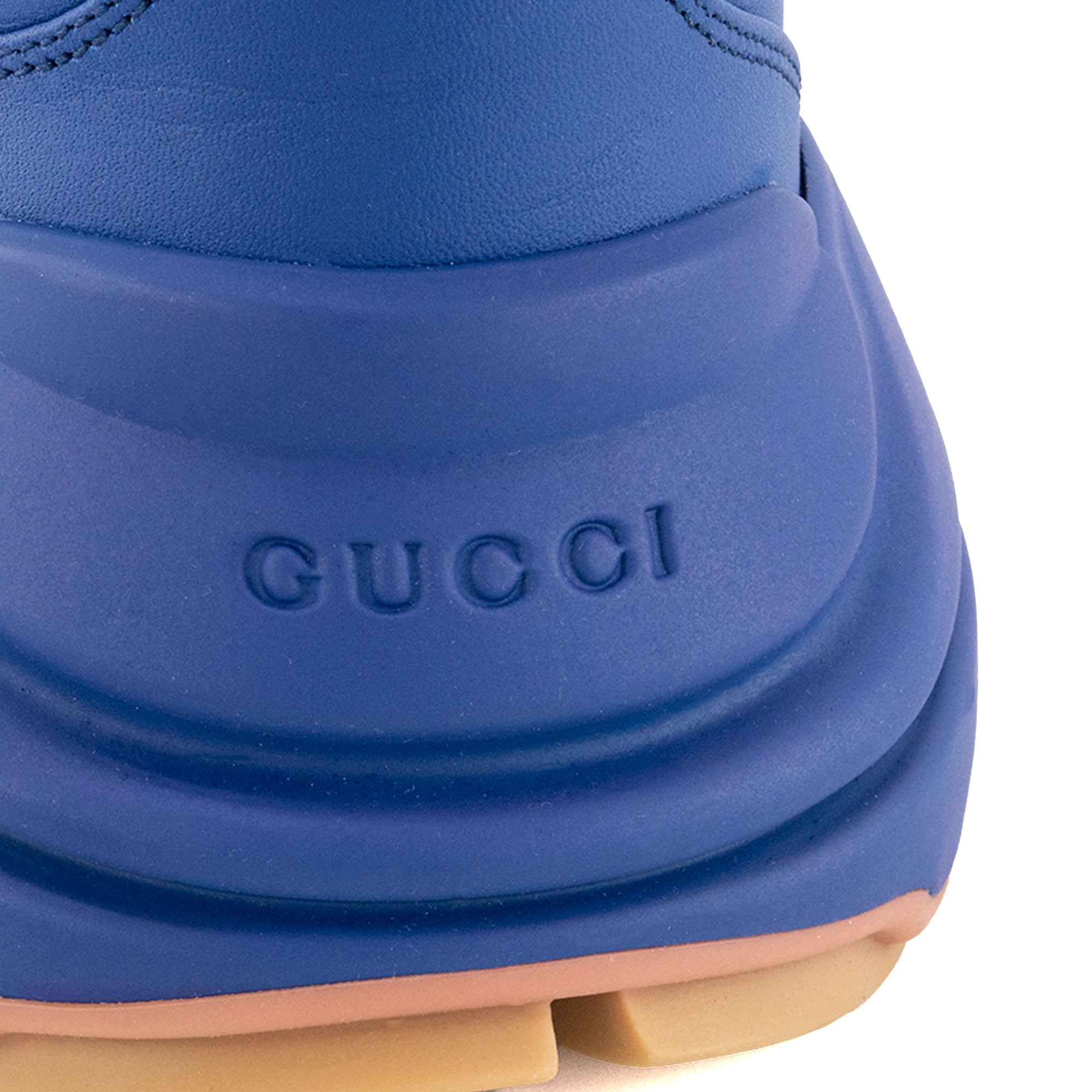 GUCCI - Sneakers Rhyton NY Yankees Gucci en cuir lisse bleu (T40)